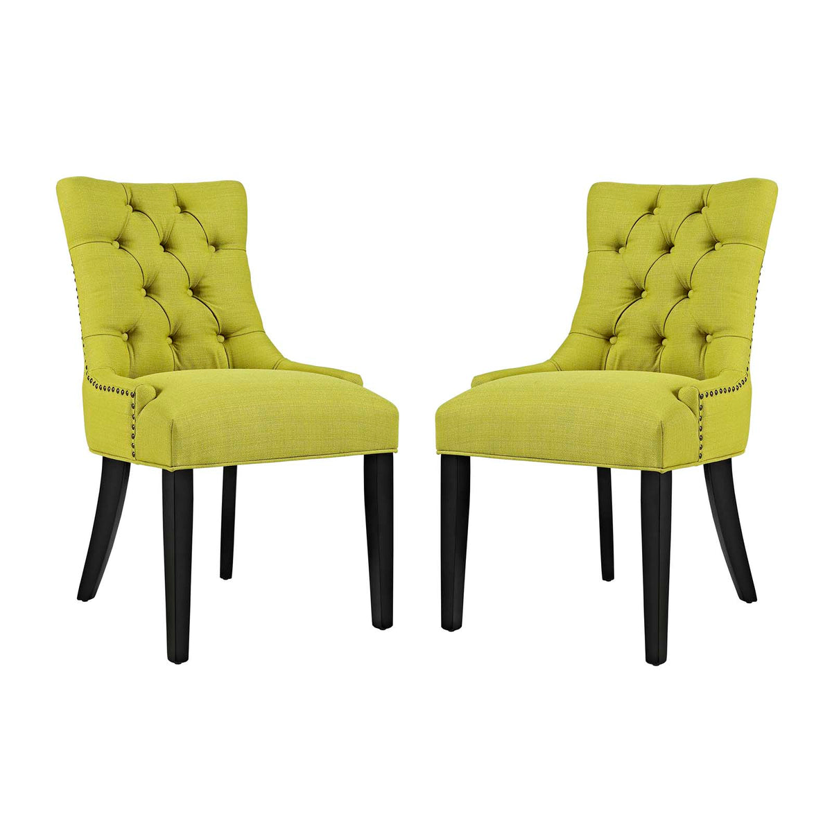 Regent Dining Side Chair Fabric Set Of 2 - Wheatgrass