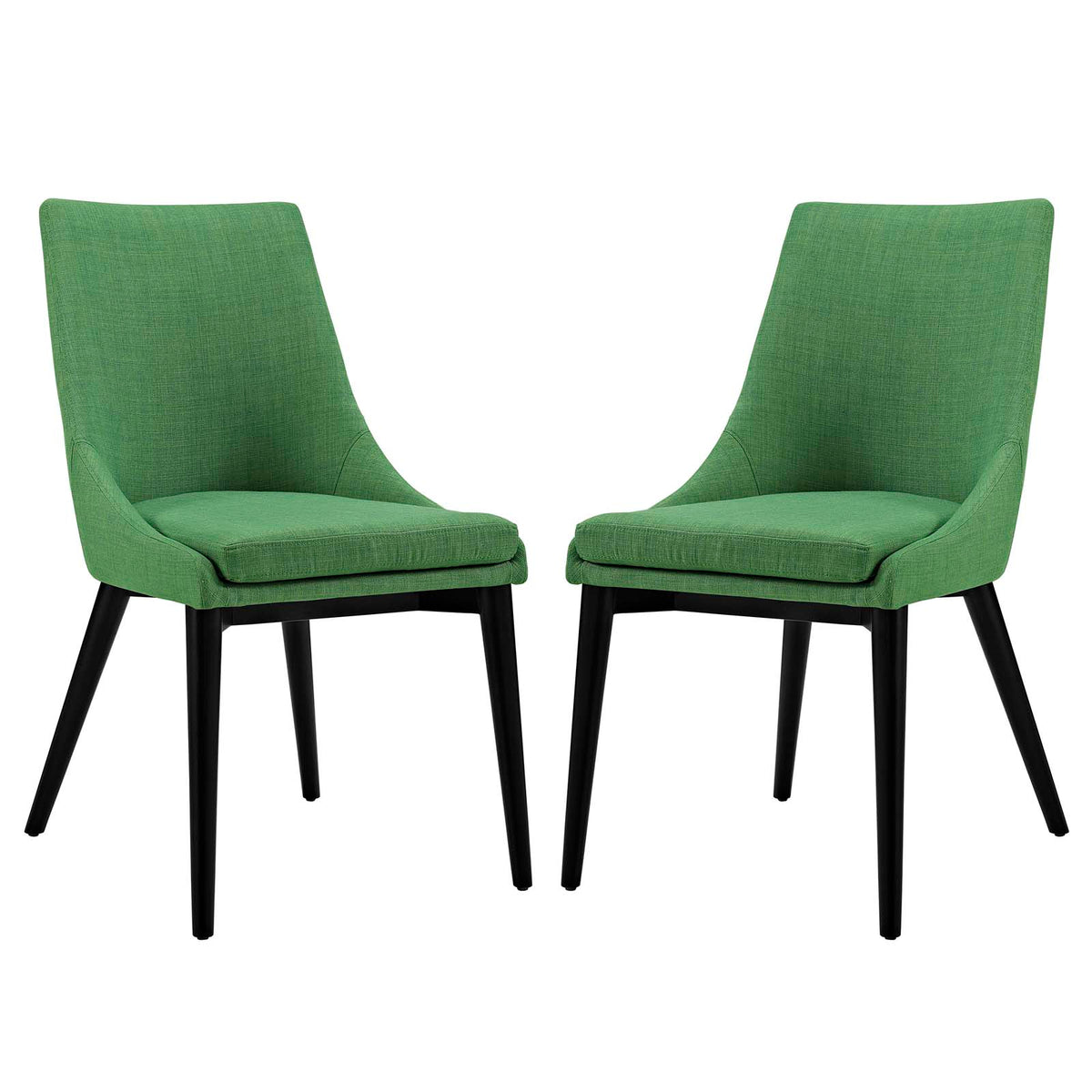 Viscount Dining Side Chair Fabric Set Of 2 - Kelly Green