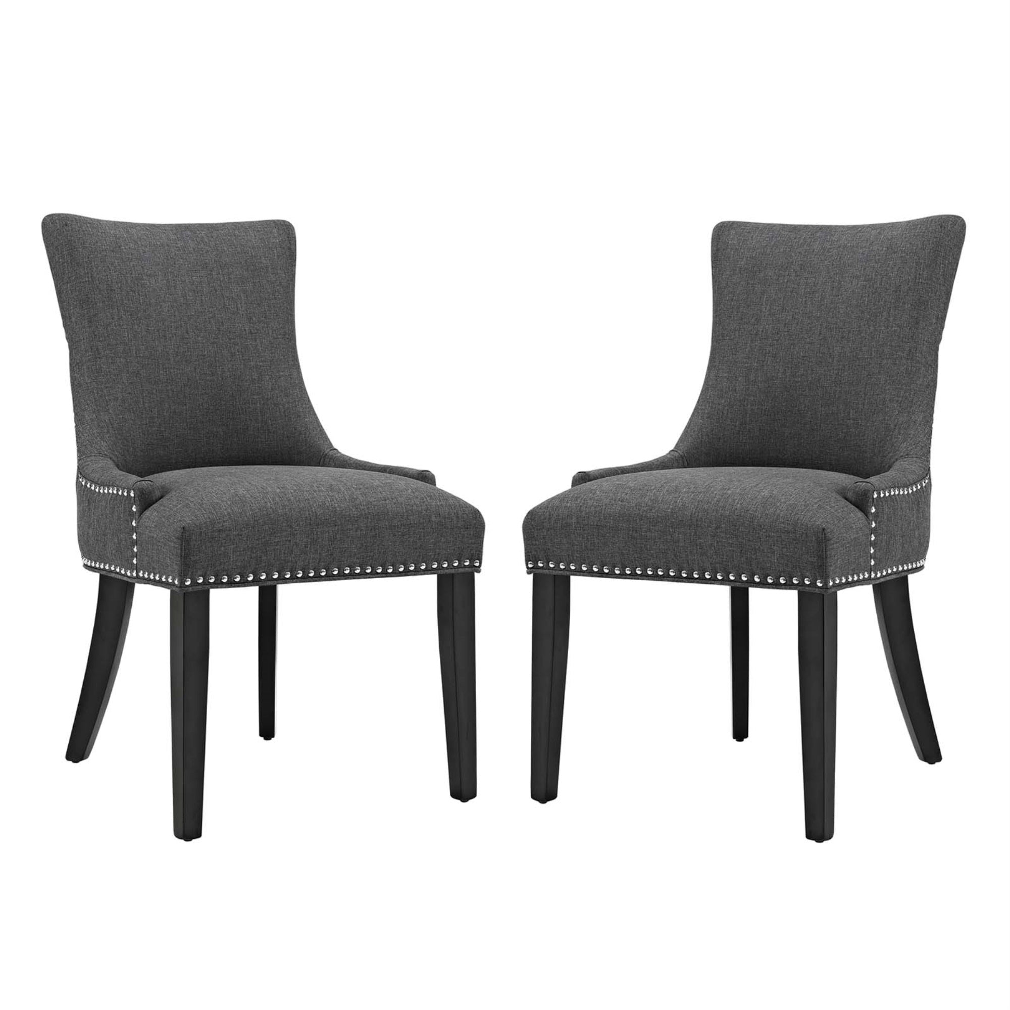 Mar Dining Side Chair Fabric Set Of 2 Gray