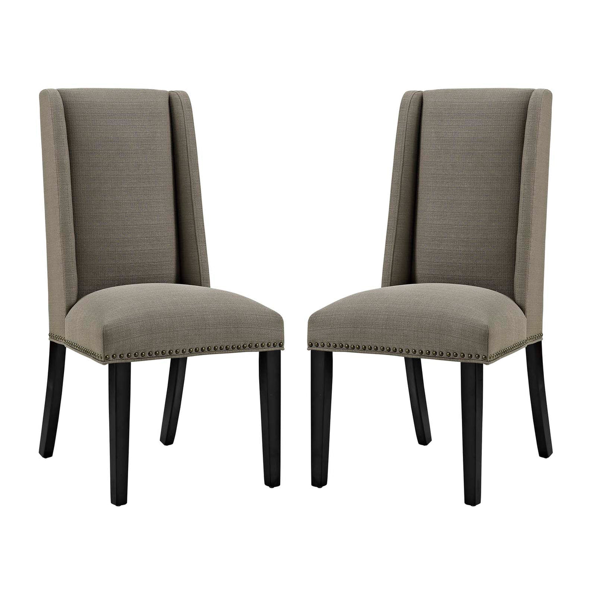 Baron Dining Chair Fabric Set Of 2 - Granite