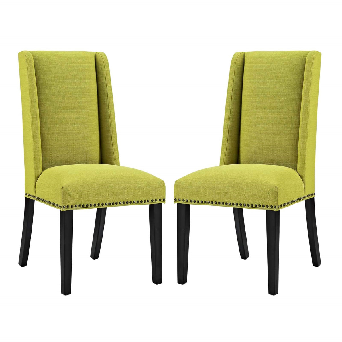 Casafoyer Baron Fabric Set Of 2, Two Dining Chair, Wheatgrass