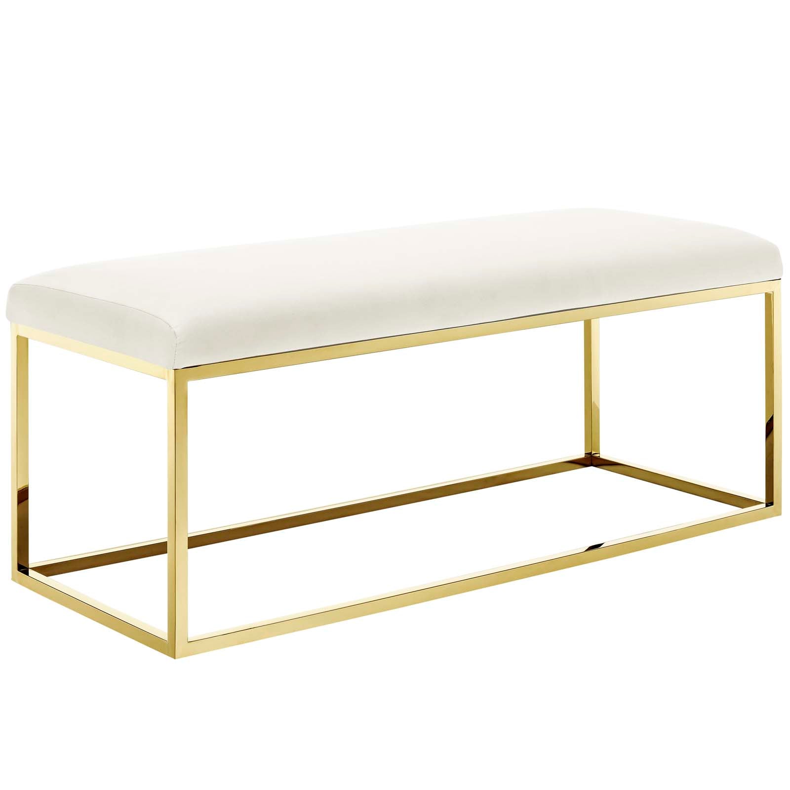 Anticipate Fabric Bench - Gold Ivory