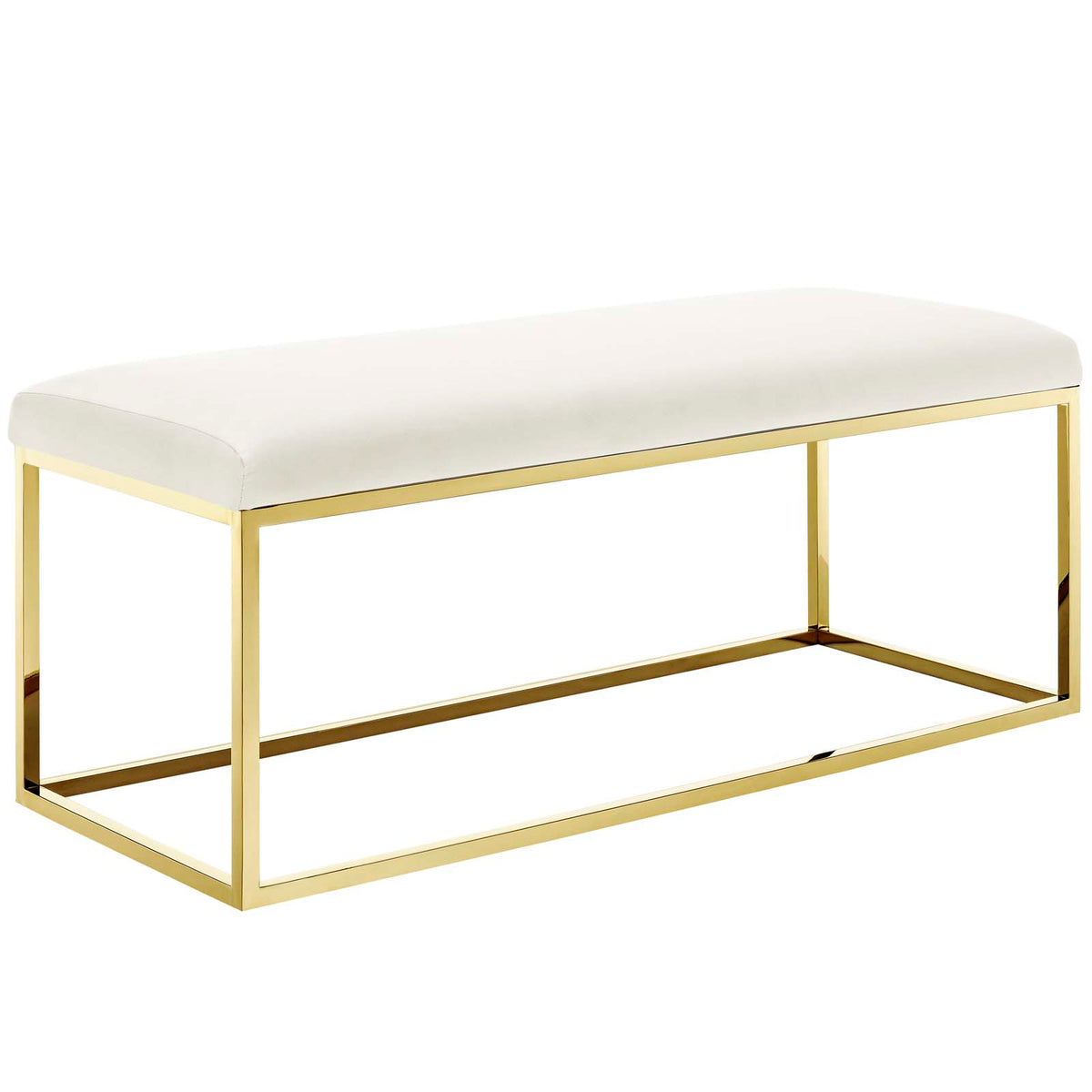 Anticipate Fabric Bench - Gold Ivory