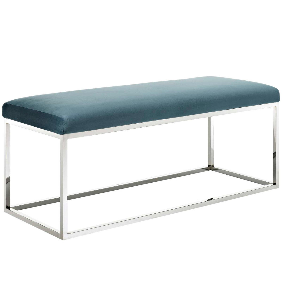 Anticipate Velvet Bench - Sea Blue