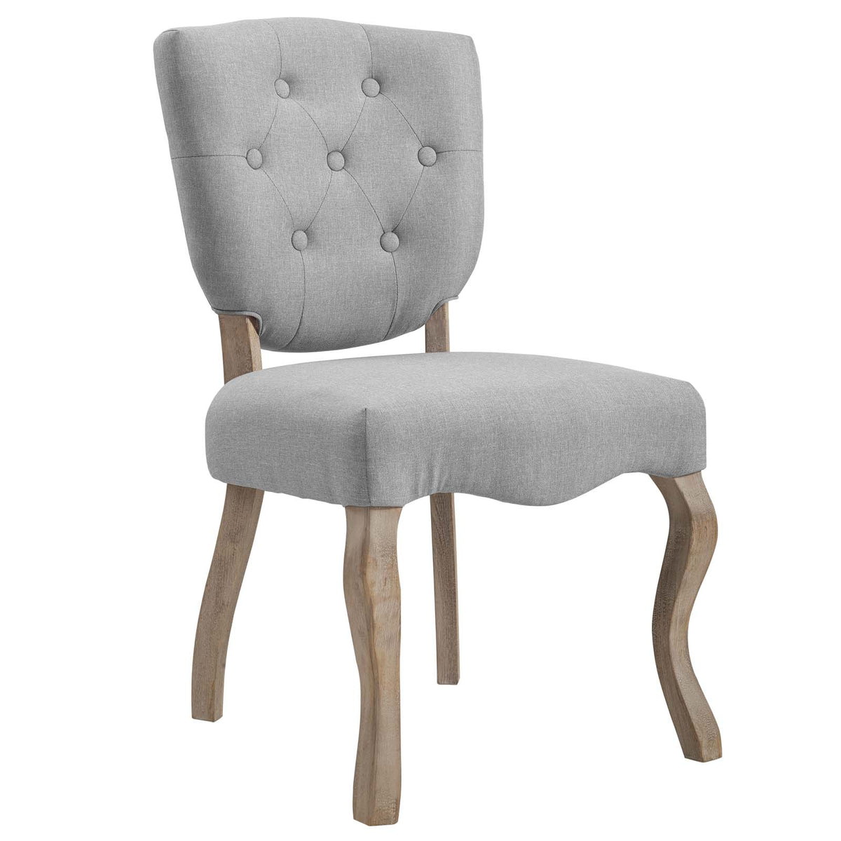 Array Vintage French Upholstered Dining Side Chair - Light Gray