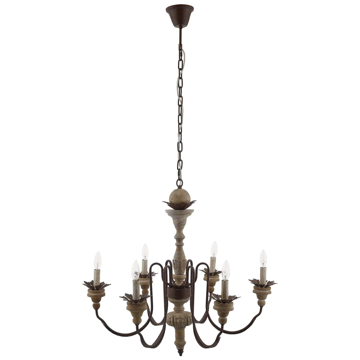 Bountiful Vintage French Pendant Ceiling Light Candelabra Chandelier -