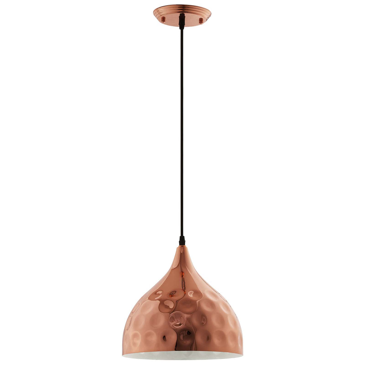 Dimple 11' Bell-Shaped Rose Gold Pendant Light -