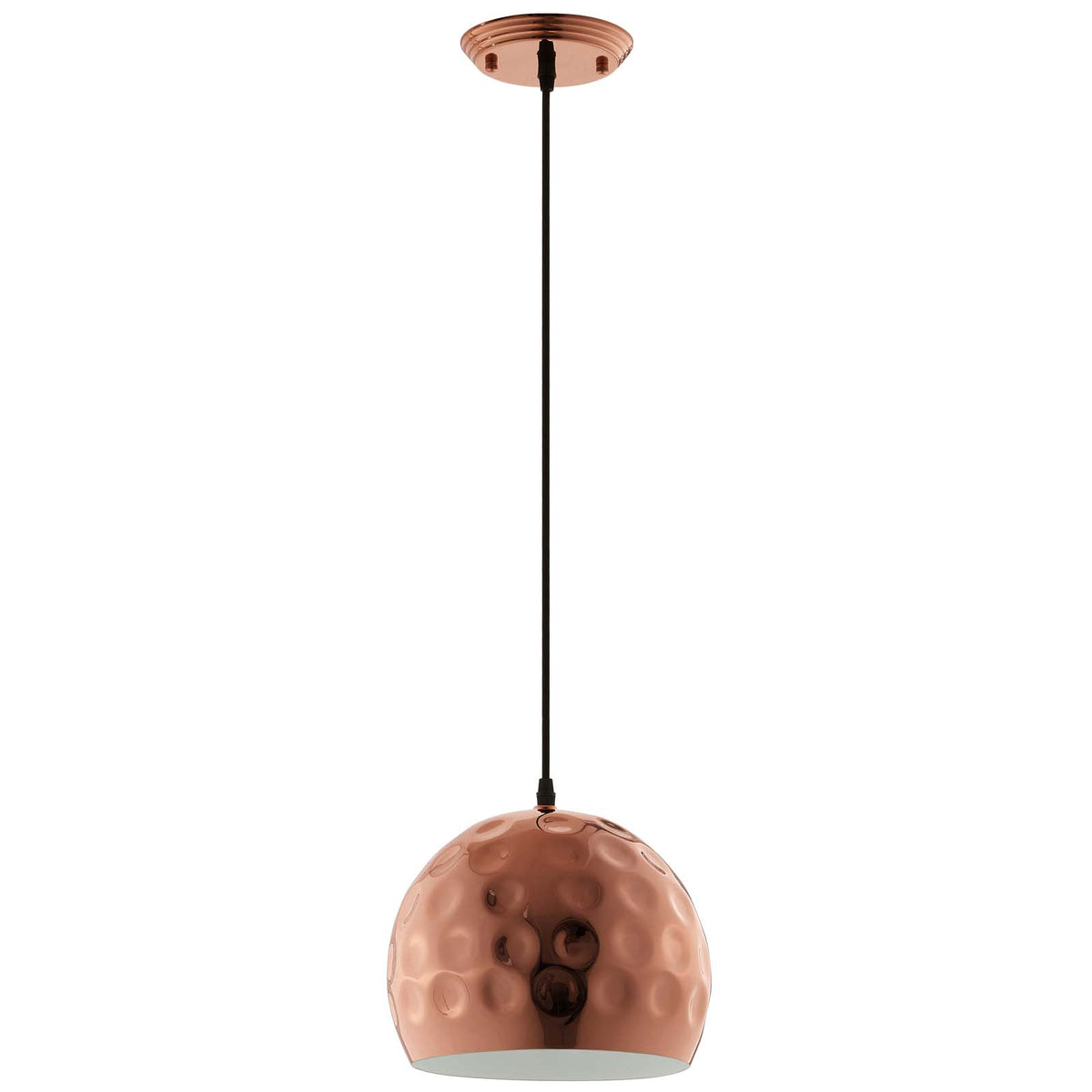 Dimple 10' Half-Sphere Rose Gold Pendant Light -