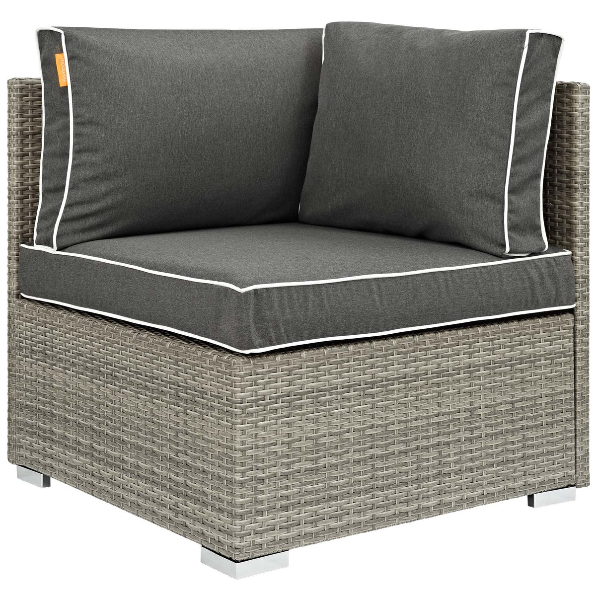 Repose Outdoor Patio Corner - Light Gray Charcoal