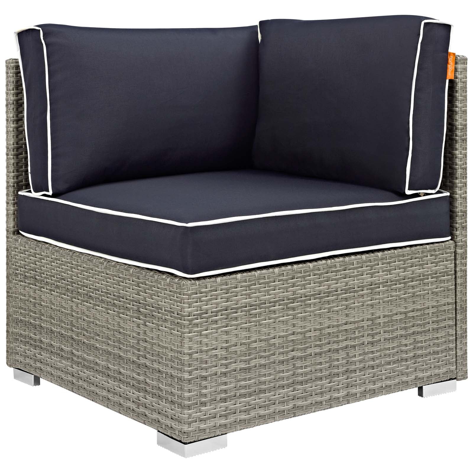 Repose Outdoor Patio Corner - Light Gray Navy