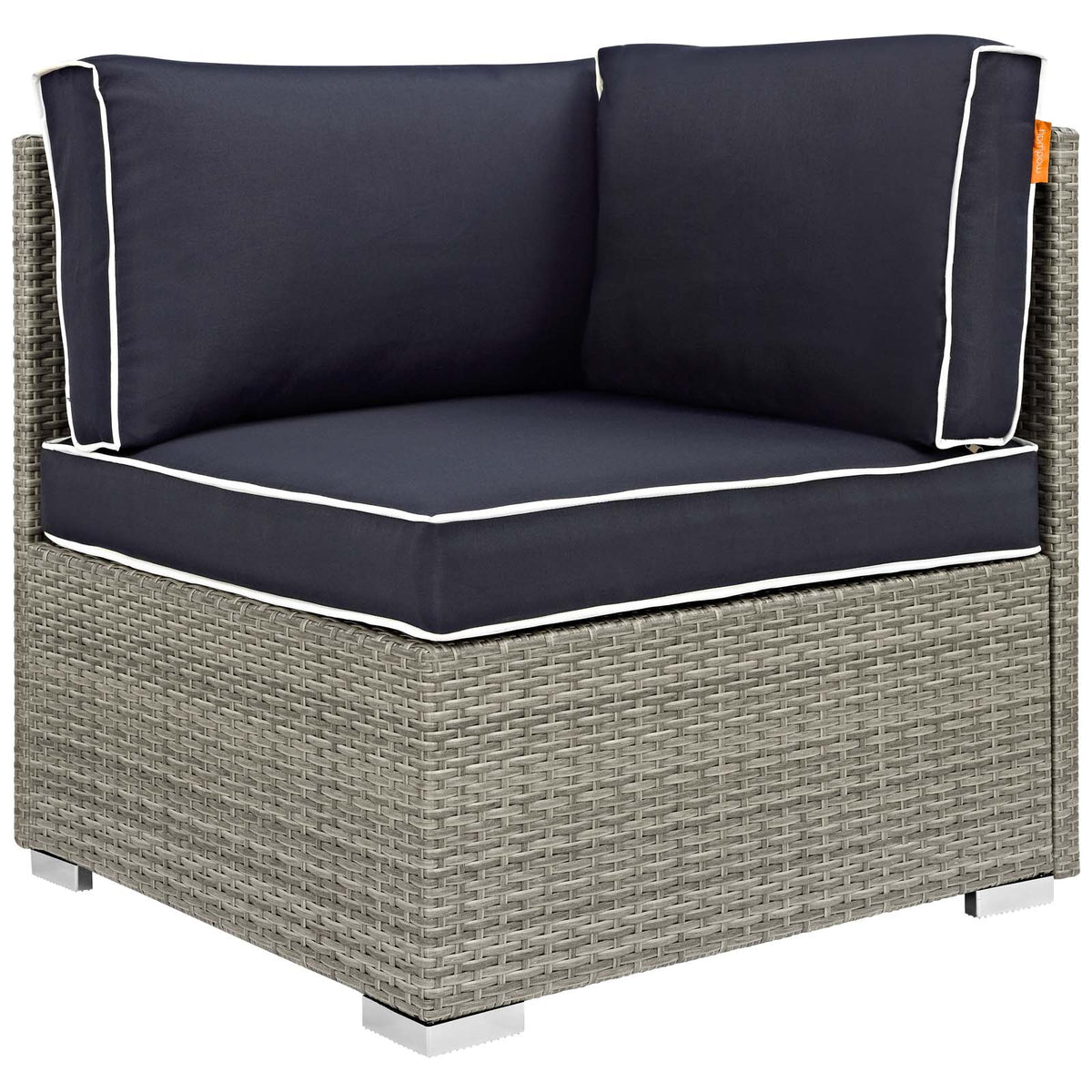 Repose Outdoor Patio Corner - Light Gray Navy
