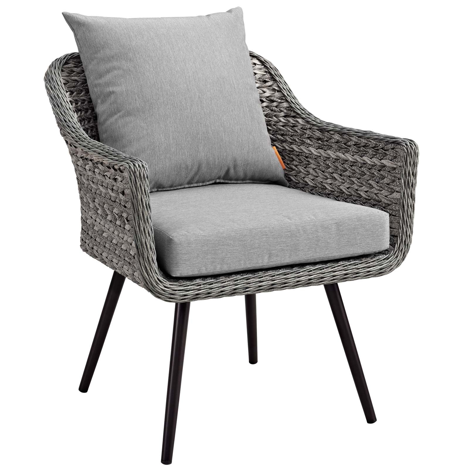 Endeavor Outdoor Patio Wicker Rattan Armchair - Gray Gray