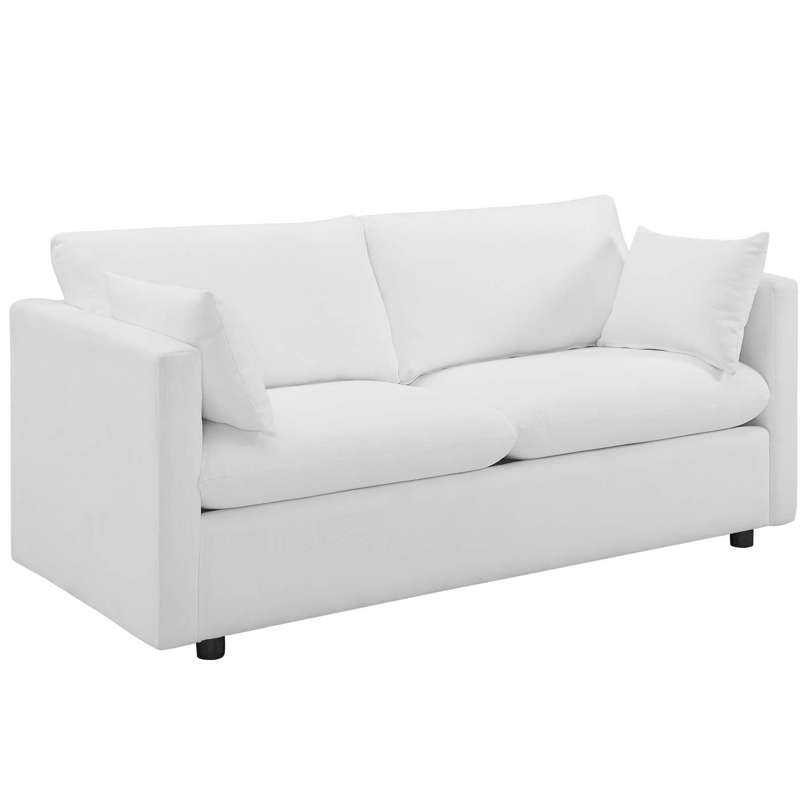 Activate Upholstered Fabric Sofa - White