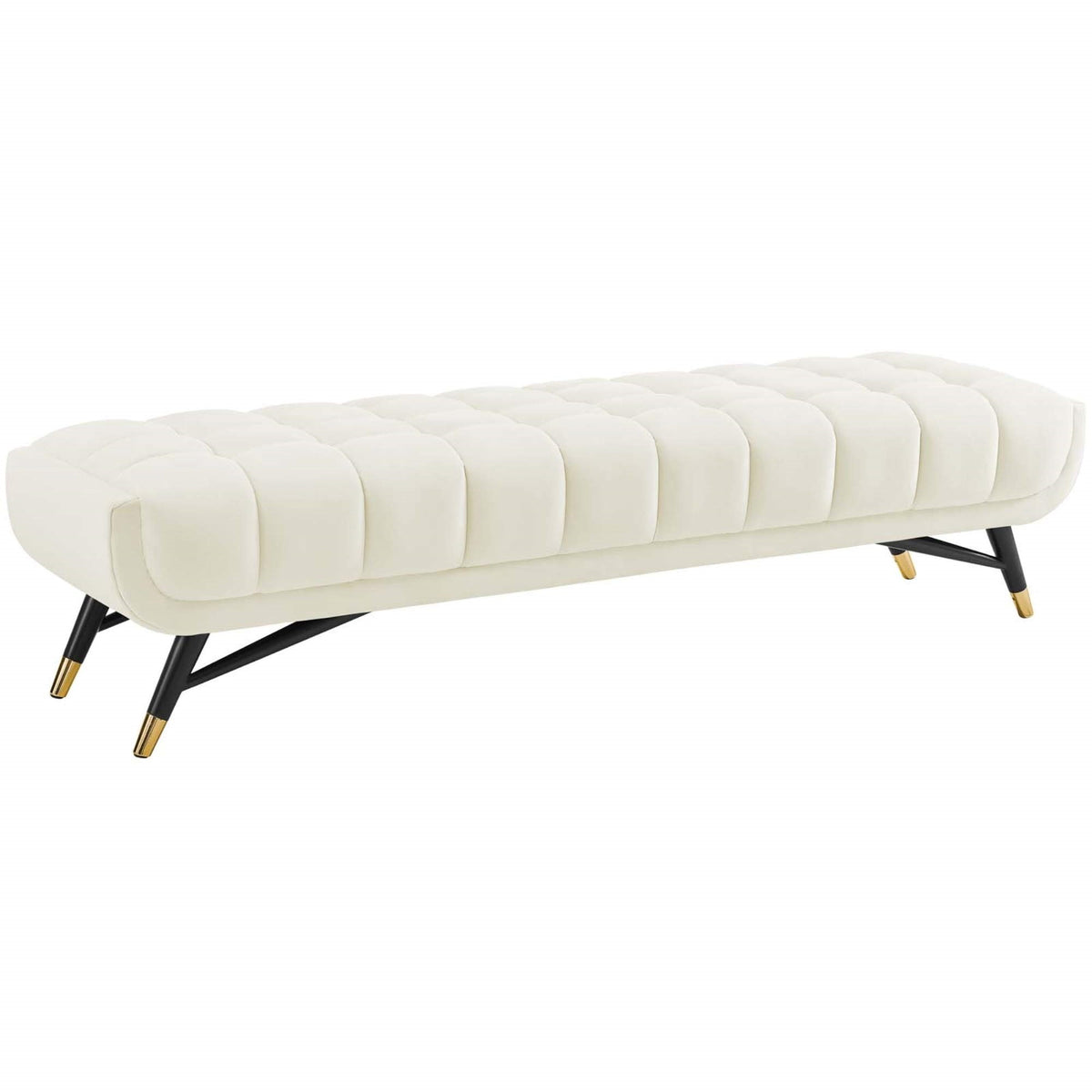 Yardlio Adept Performance Velvet Accent Bench - Luxurious, Chic, And Durable