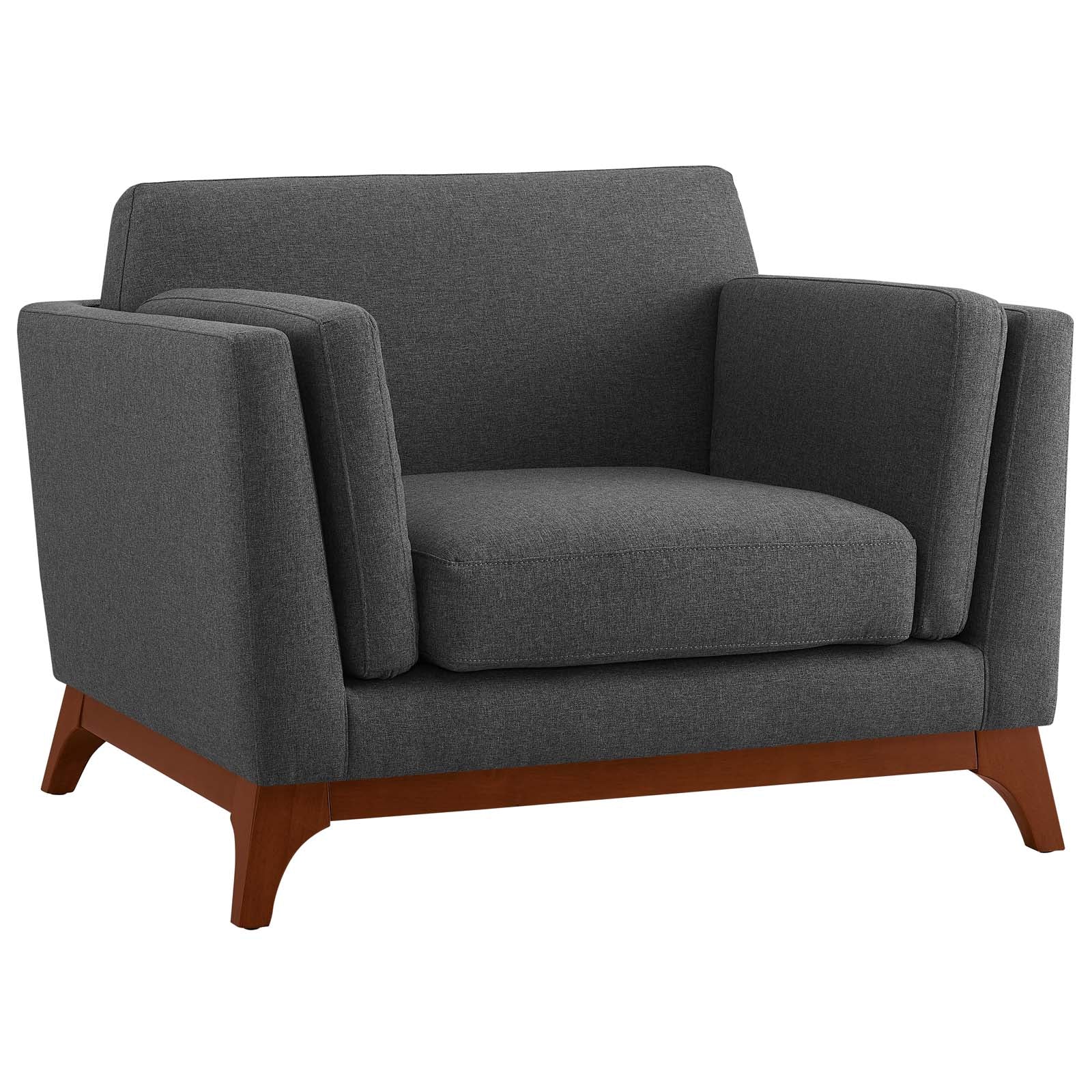 Chance Upholstered Fabric Armchair - Gray
