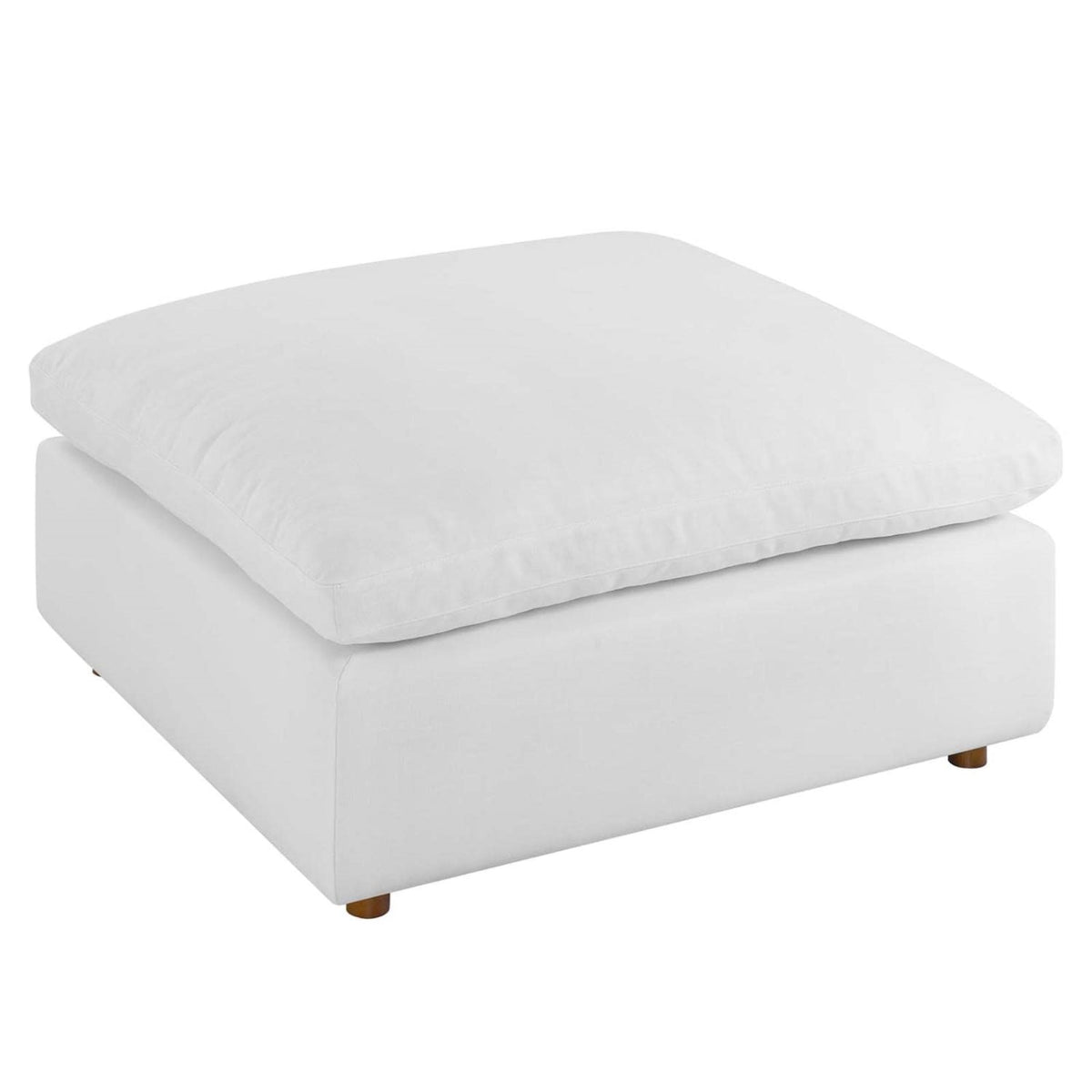 Casafoyer Pure White Commix Down Filled Overstuffed Ottoman Eei-3318-Puw