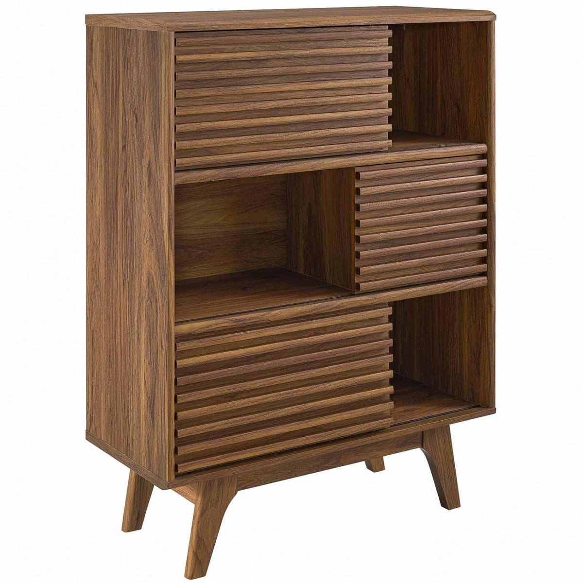 Yardlio 'Render Three-Tier Display Storage Cabinet Stand - Timeless Mid-Century Design