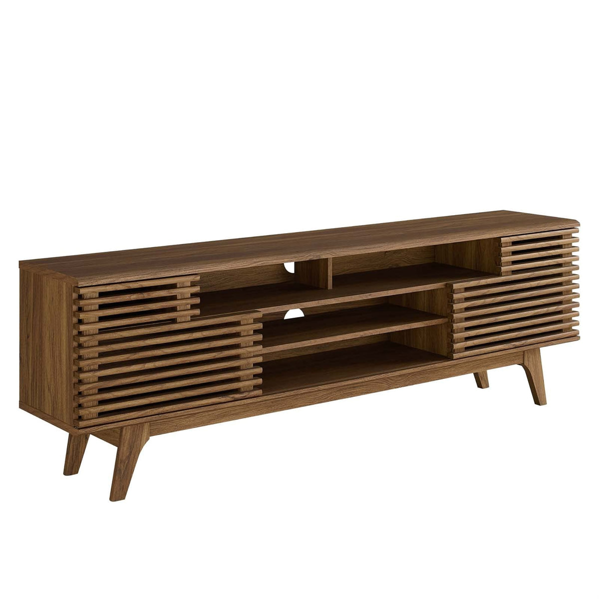 Yardlio Render 71' Media Console Tv Stand - Mid-Century Charm, Practical Storage