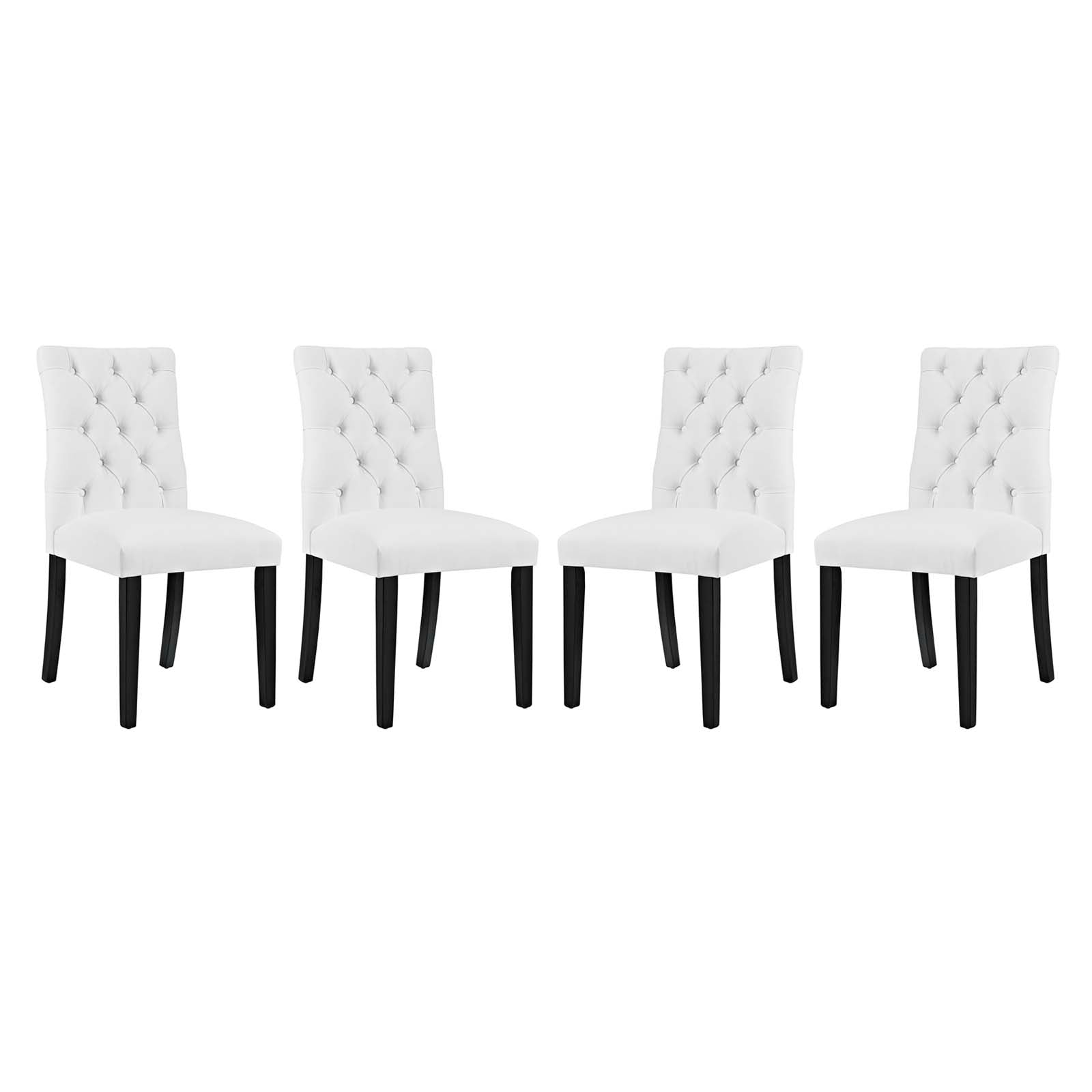 Duchess Dining Chair Vinyl Set Of 4 - White