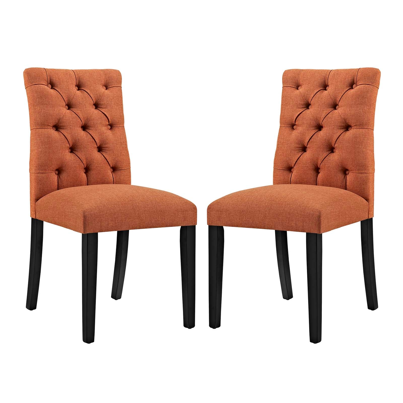 Duchess Dining Chair Fabric Set Of 2 - Orange
