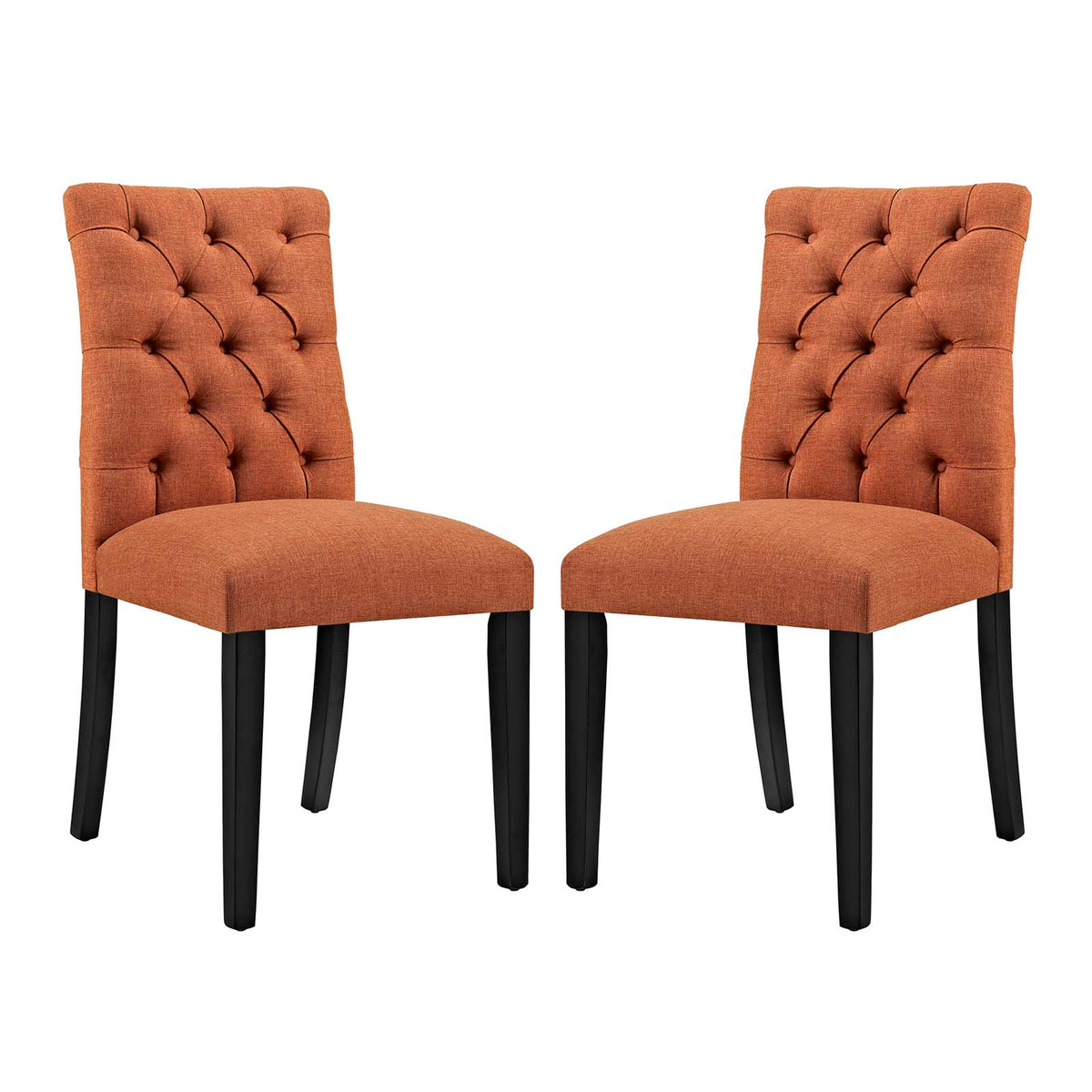 Duchess Dining Chair Fabric Set Of 2 - Orange