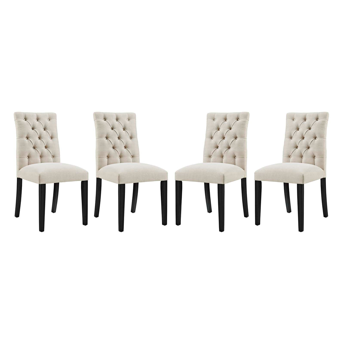Duchess Dining Chair Fabric Set Of 4 - Beige