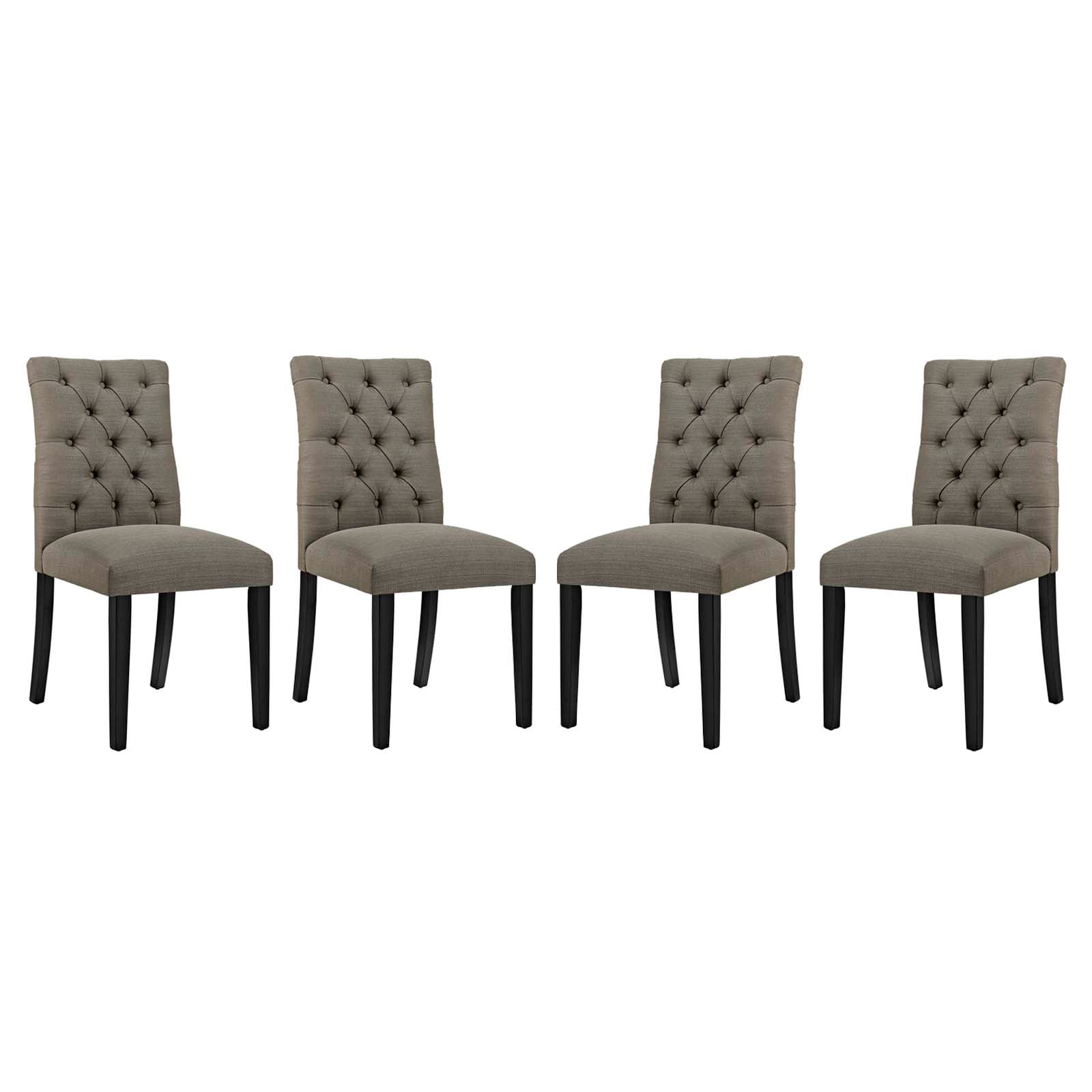 Duchess Dining Chair Fabric Set Of 4 - Granite