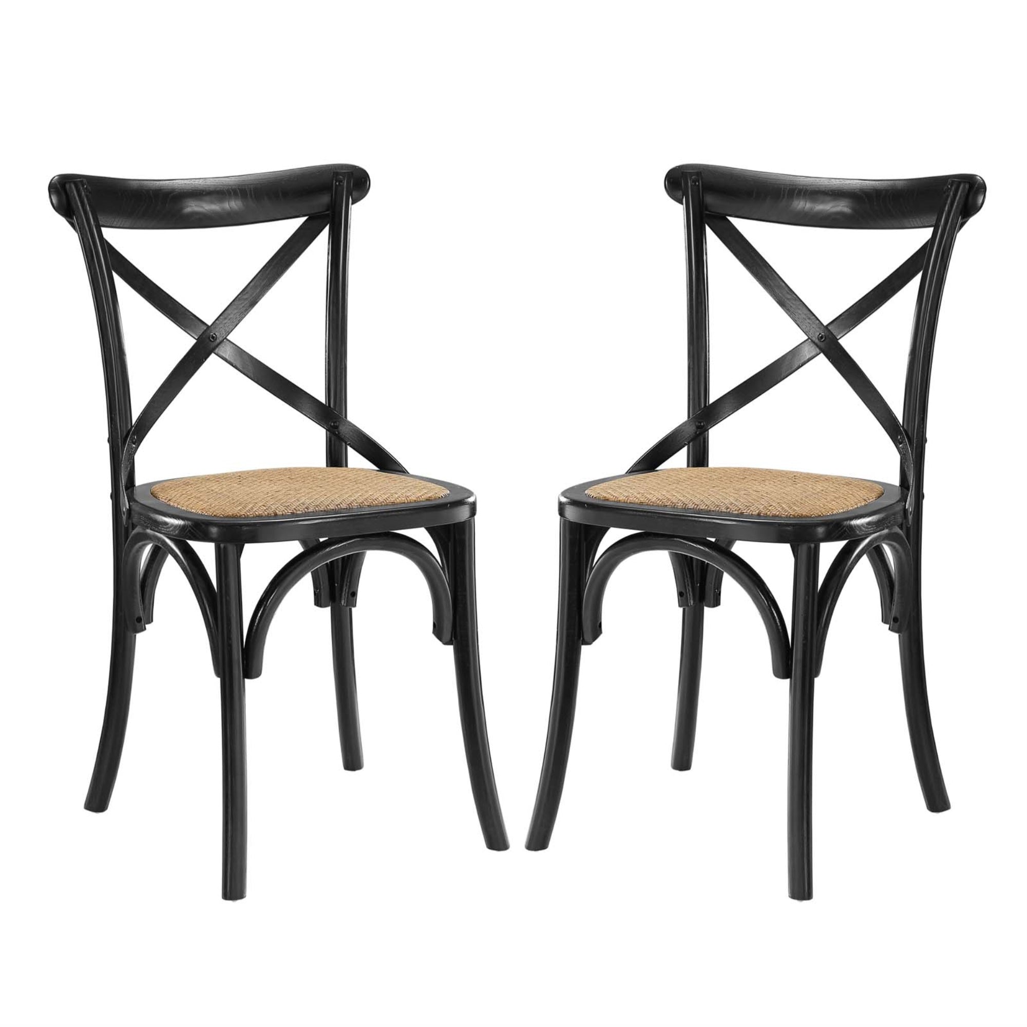 Rustic-Contemporary Dining Side Chairs - Set Of 2, Wooden Backrest, Tapered Legs, Fully Assembled, Ideal For Tea, Breakfast, Country Cottages, Urban Homes