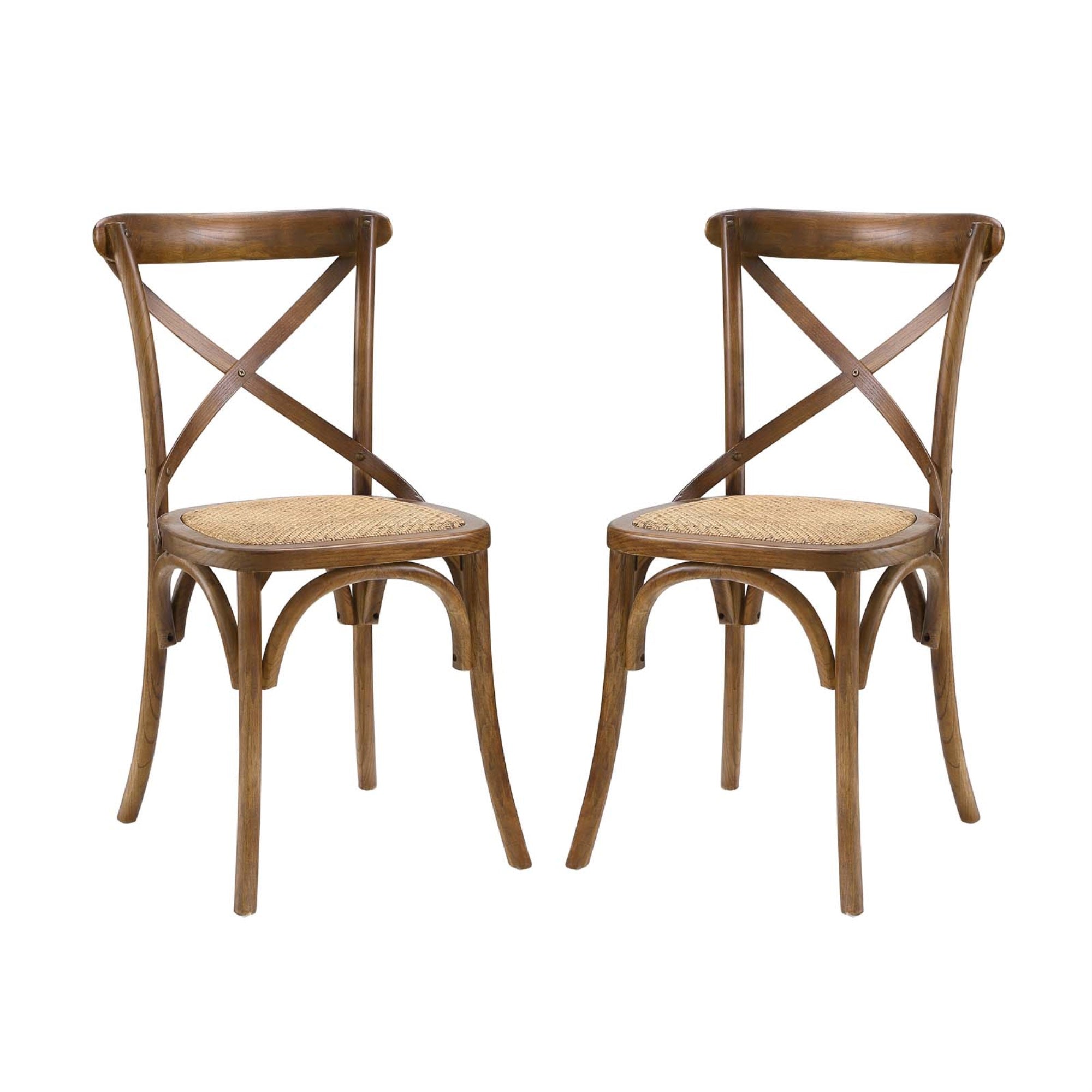 Rustic Charm Dining Side Chair Set - Nostalgic Design, Wooden Backrest, Tapered Legs - Perfect For Country Cottages And Urban Dwellings