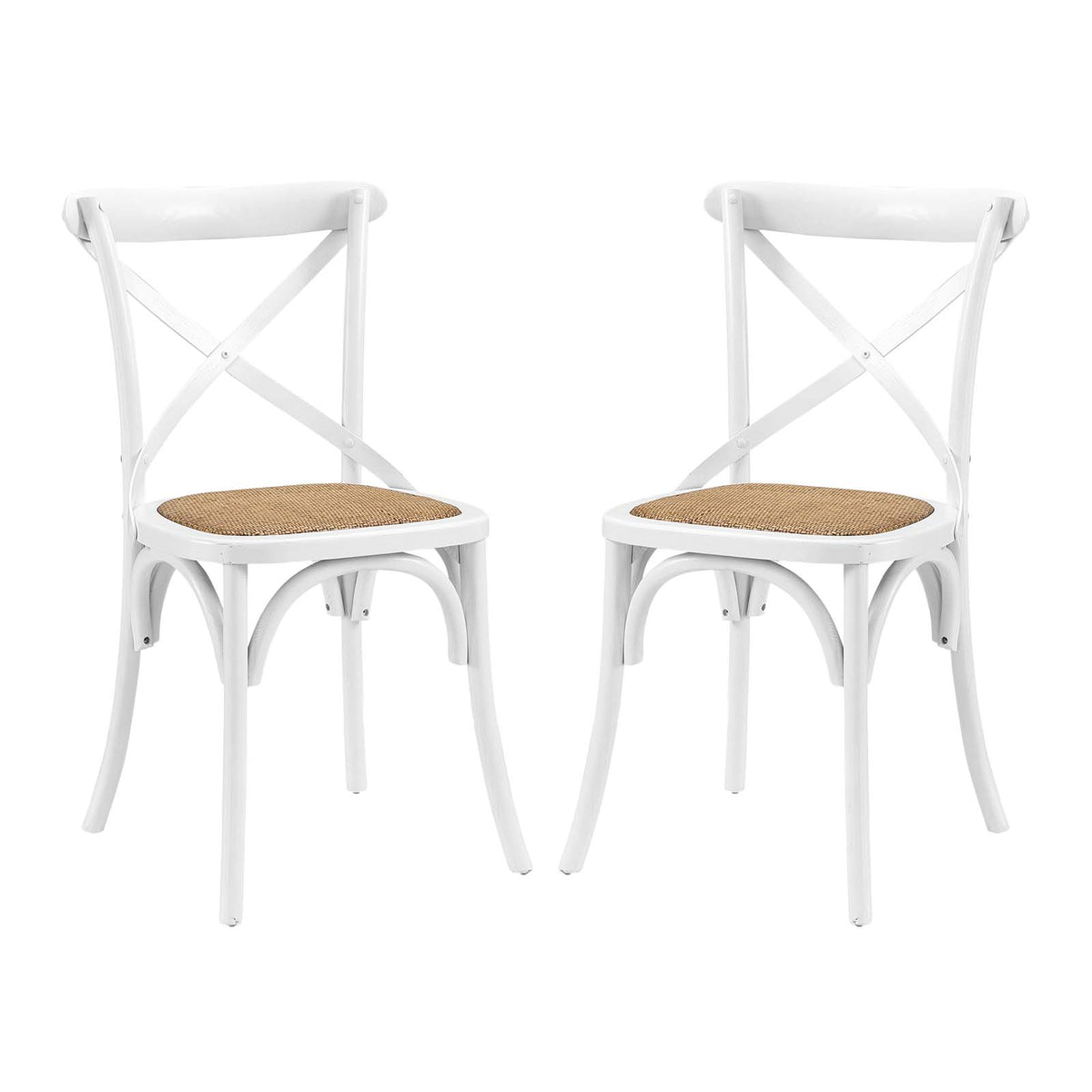 Gear Dining Side Chair Set Of 2 - White