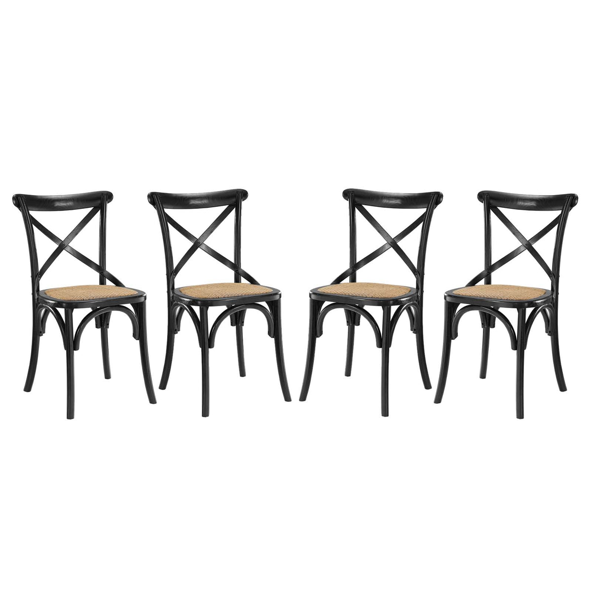 Gear Dining Side Chair Set Of 4 - Black