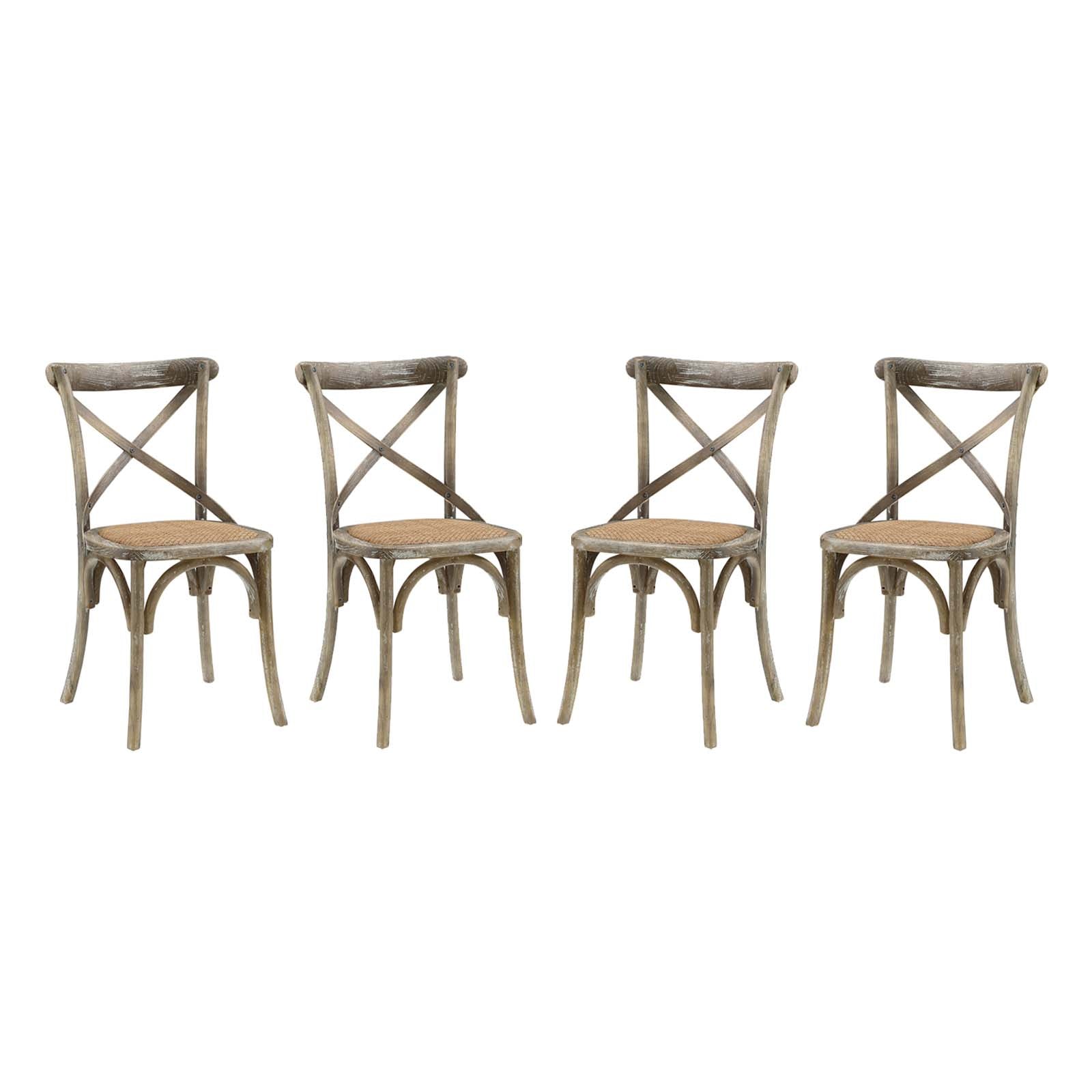 Gear Dining Side Chair Set Of 4 - Gray