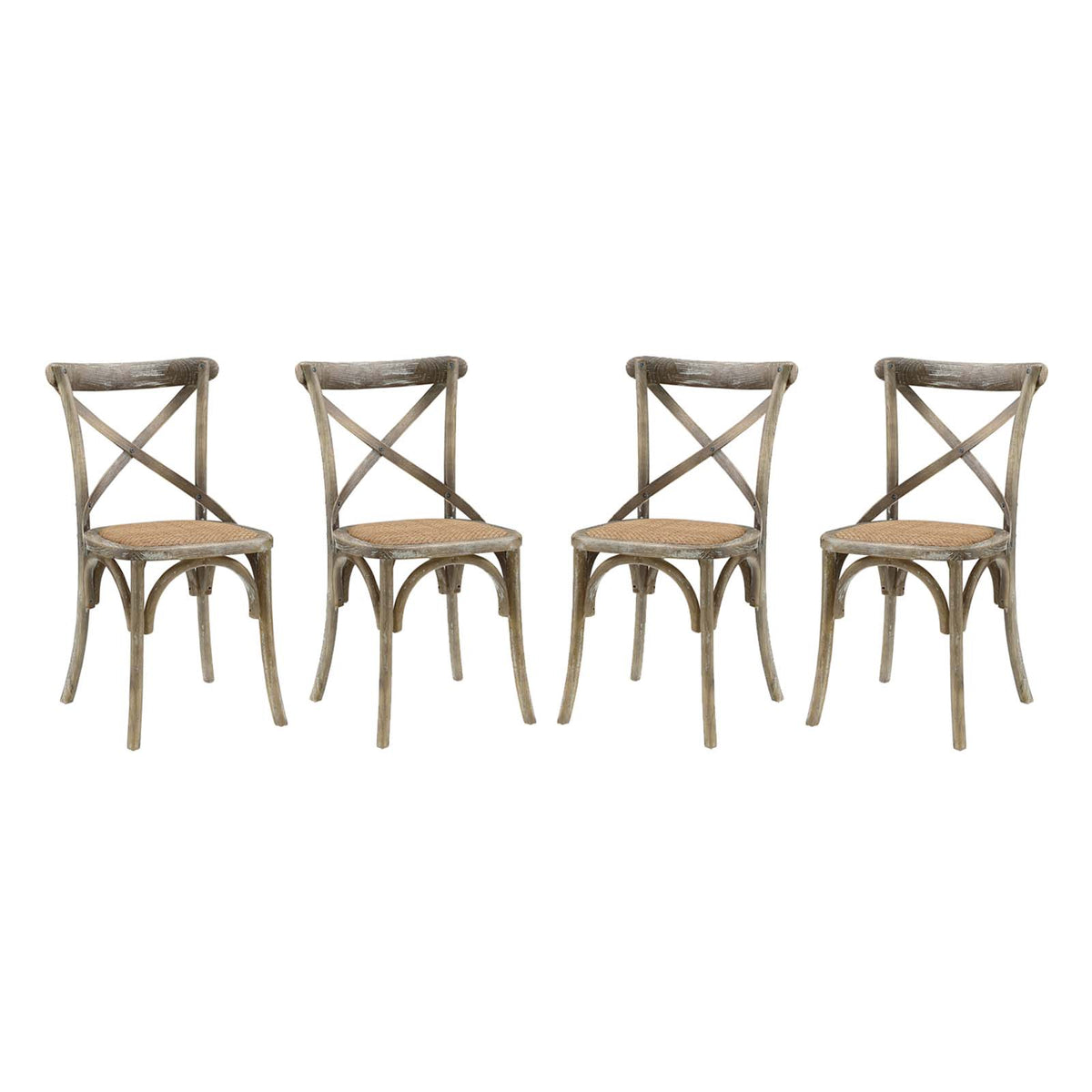 Gear Dining Side Chair Set Of 4 - Gray