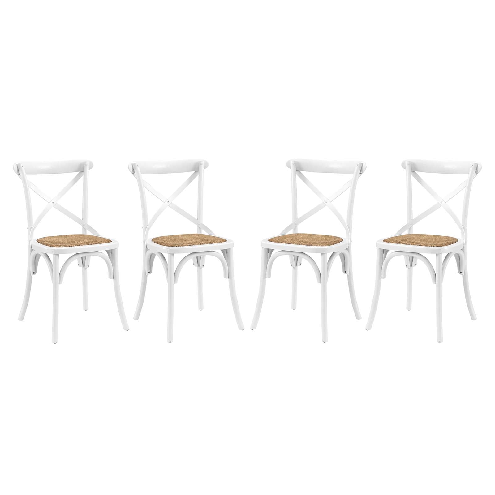 Gear Dining Side Chair Set Of 4 - White
