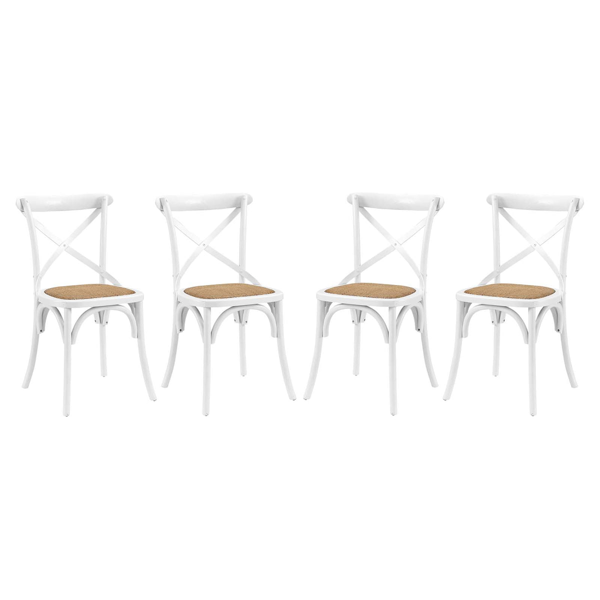 Gear Dining Side Chair Set Of 4 - White