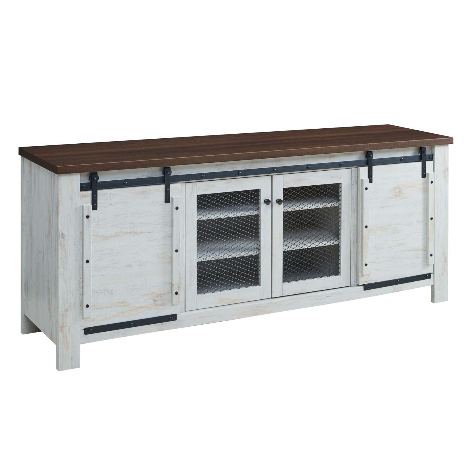 Bennington 71' Rustic Sliding Door Tv Stand