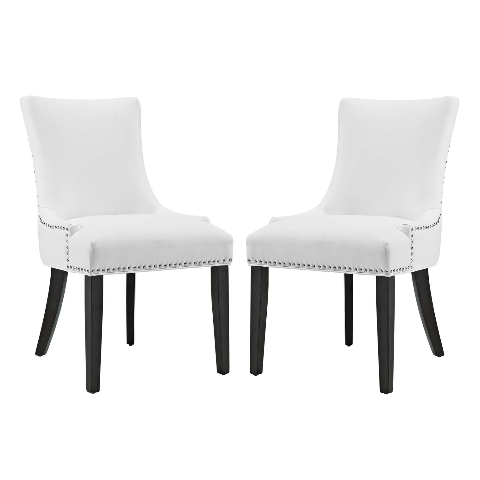 Marquis Dining Chair - Exquisite Charm & Elegance | Button Tufted Design | Antique Copper Nailhead Trim | Comfortable & Durable | Set Of 2