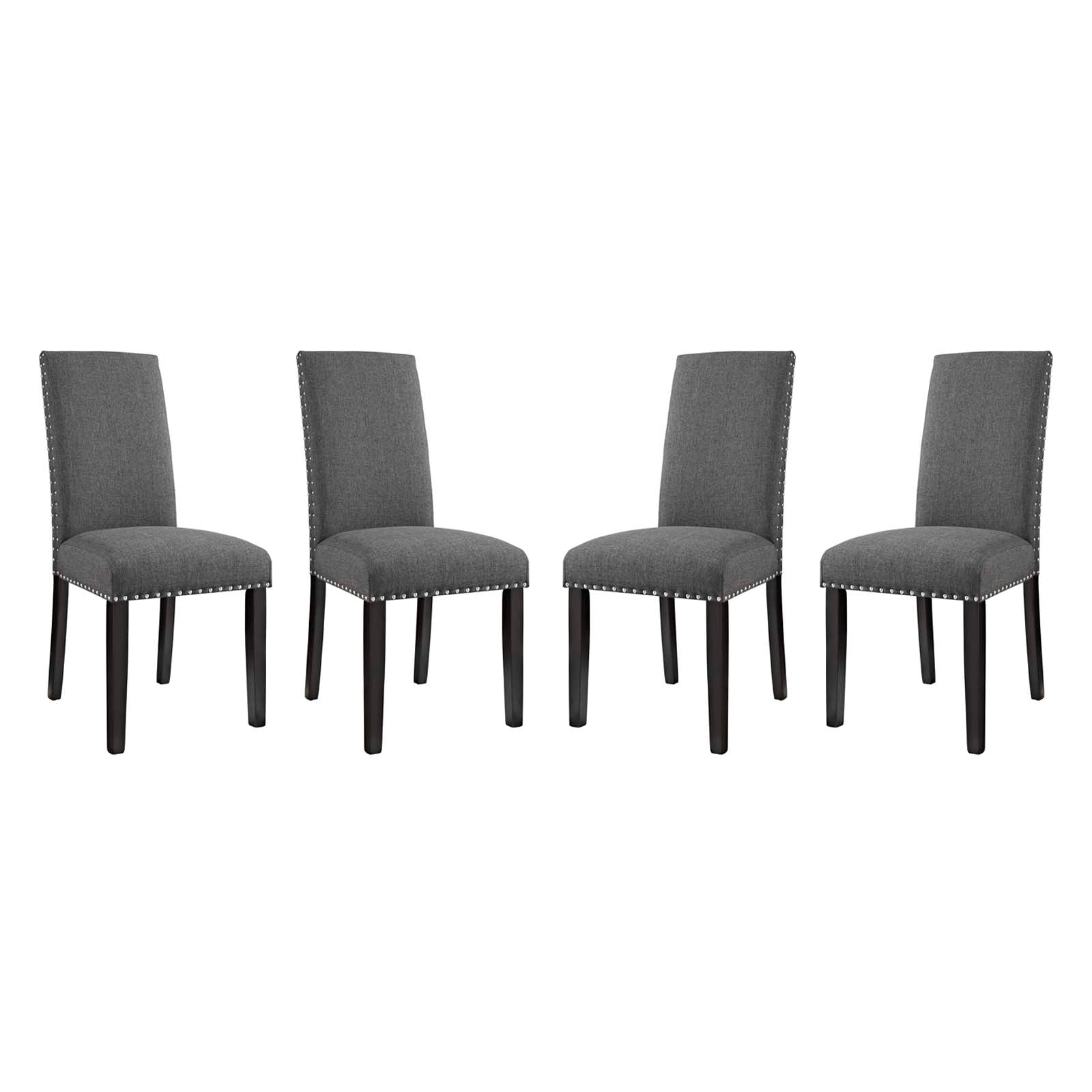 Parcel Dining Side Chair Fabric Set Of 4 - Gray