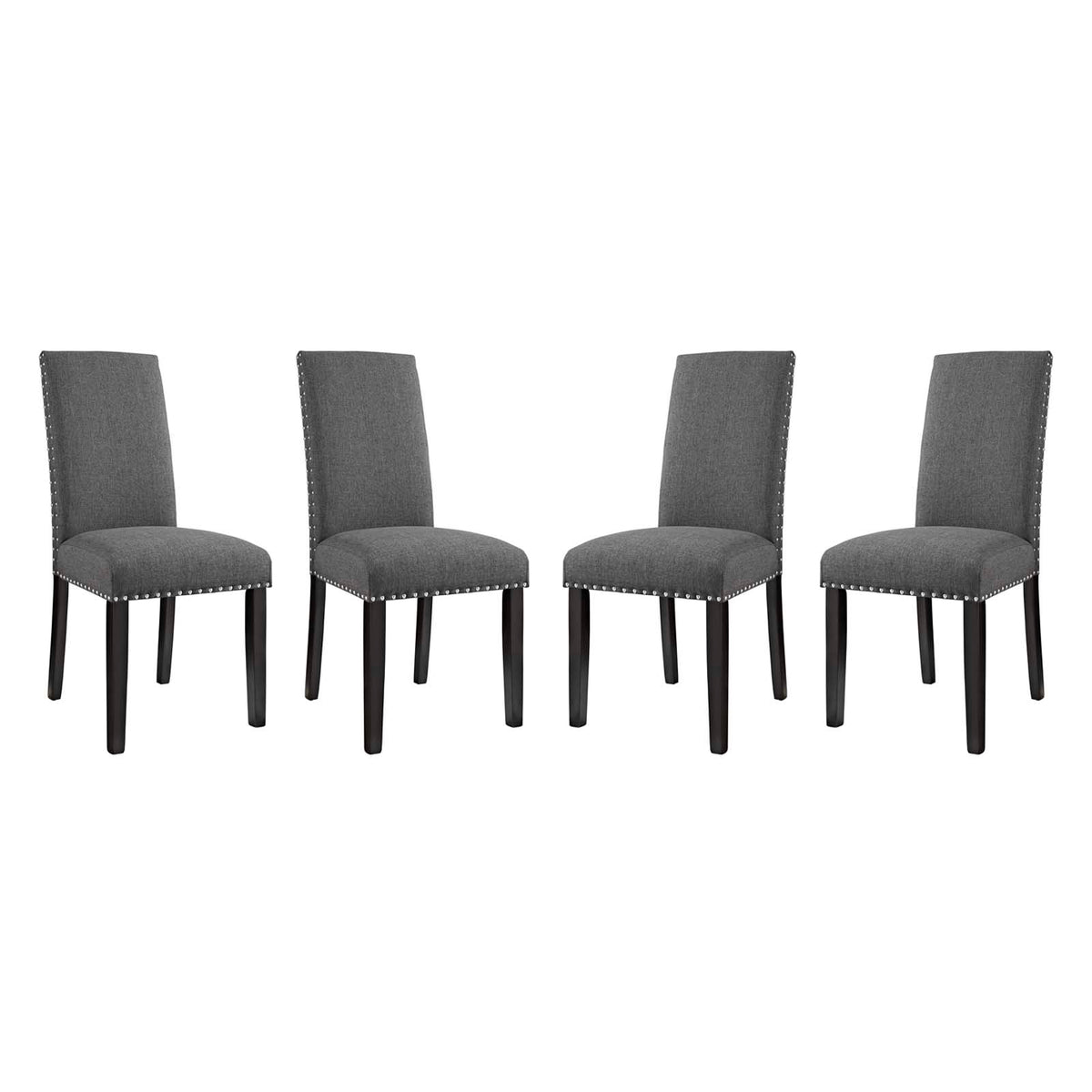 Parcel Dining Side Chair Fabric Set Of 4 - Gray
