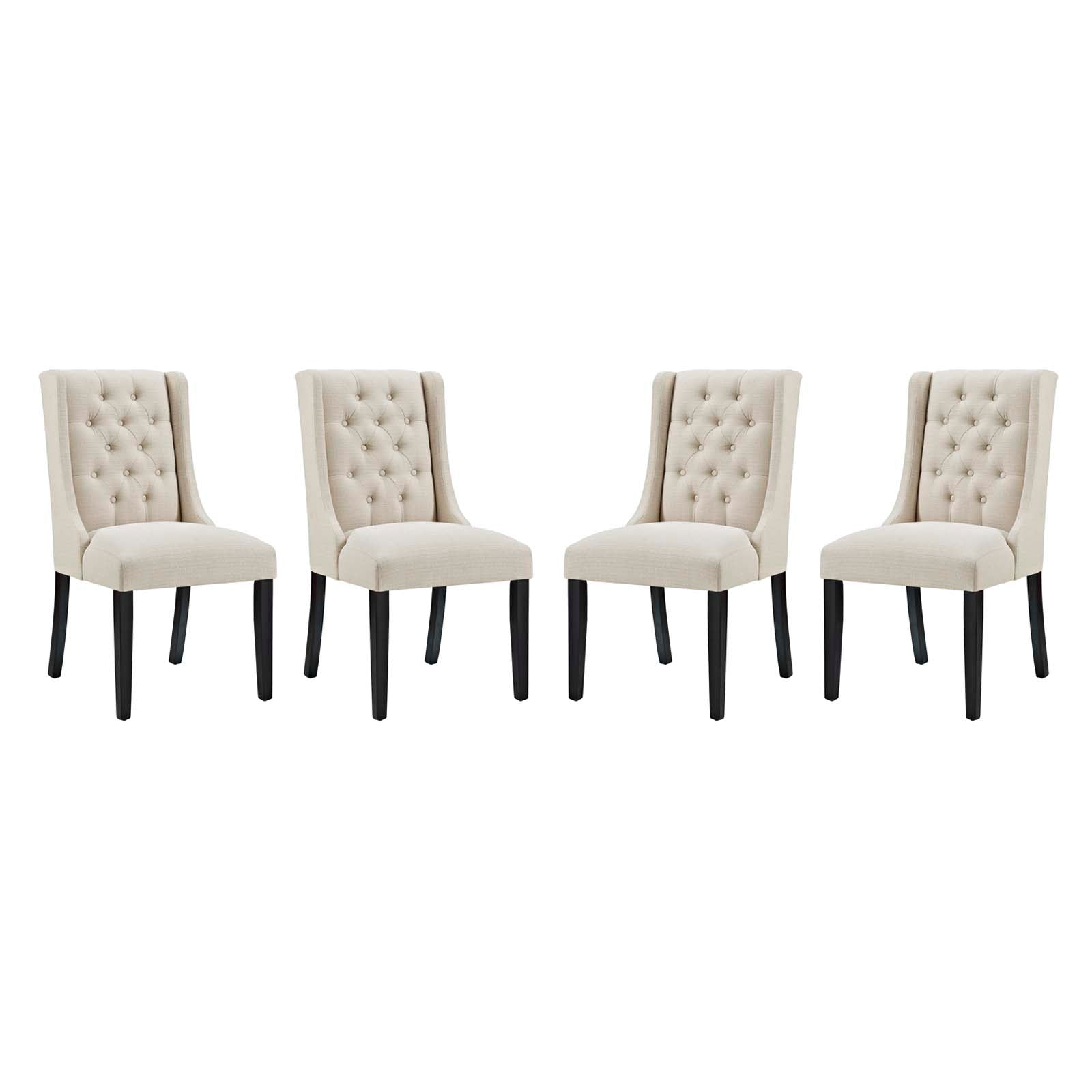 Baronet Dining Chair Fabric Set Of 4 - Beige