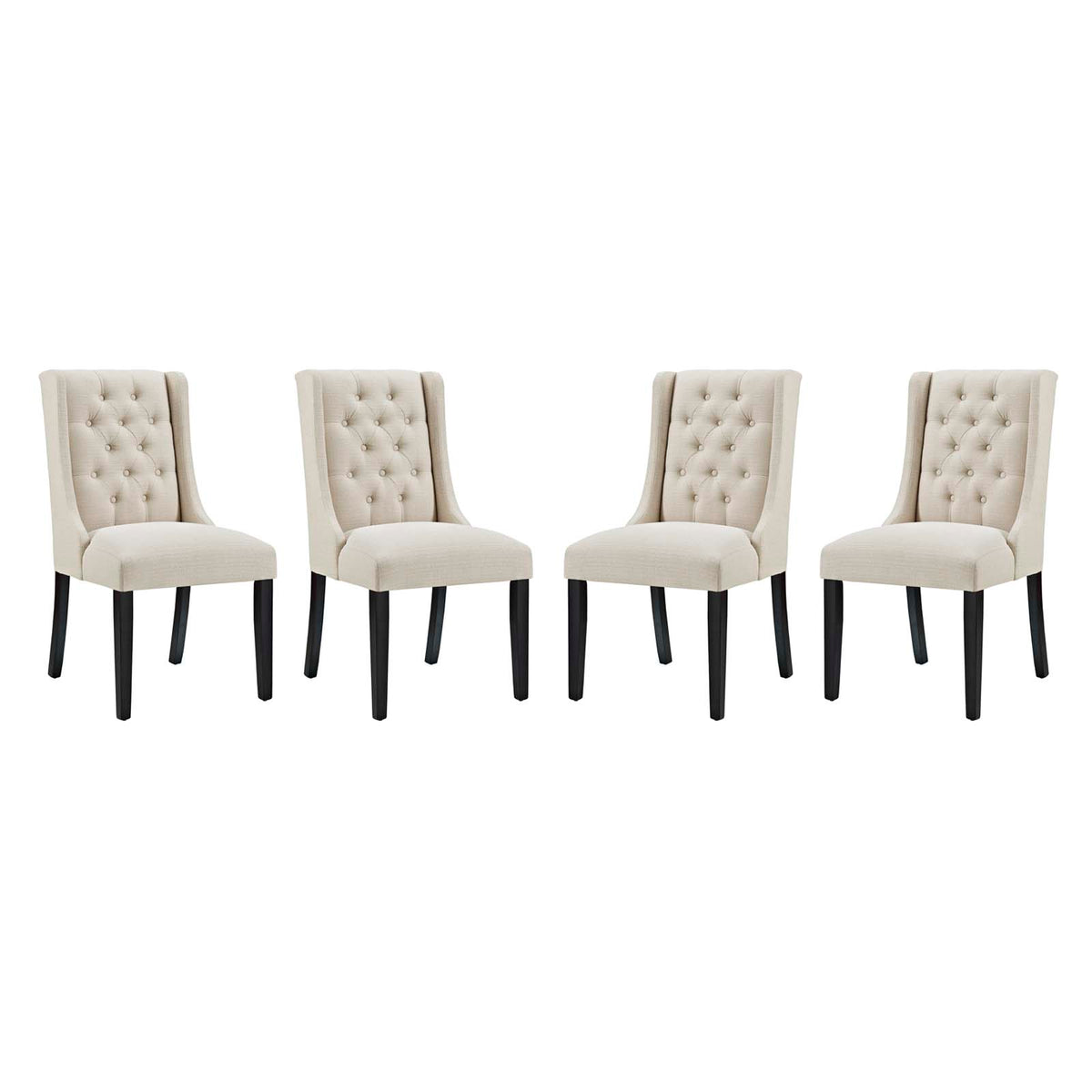 Baronet Dining Chair Fabric Set Of 4 - Beige