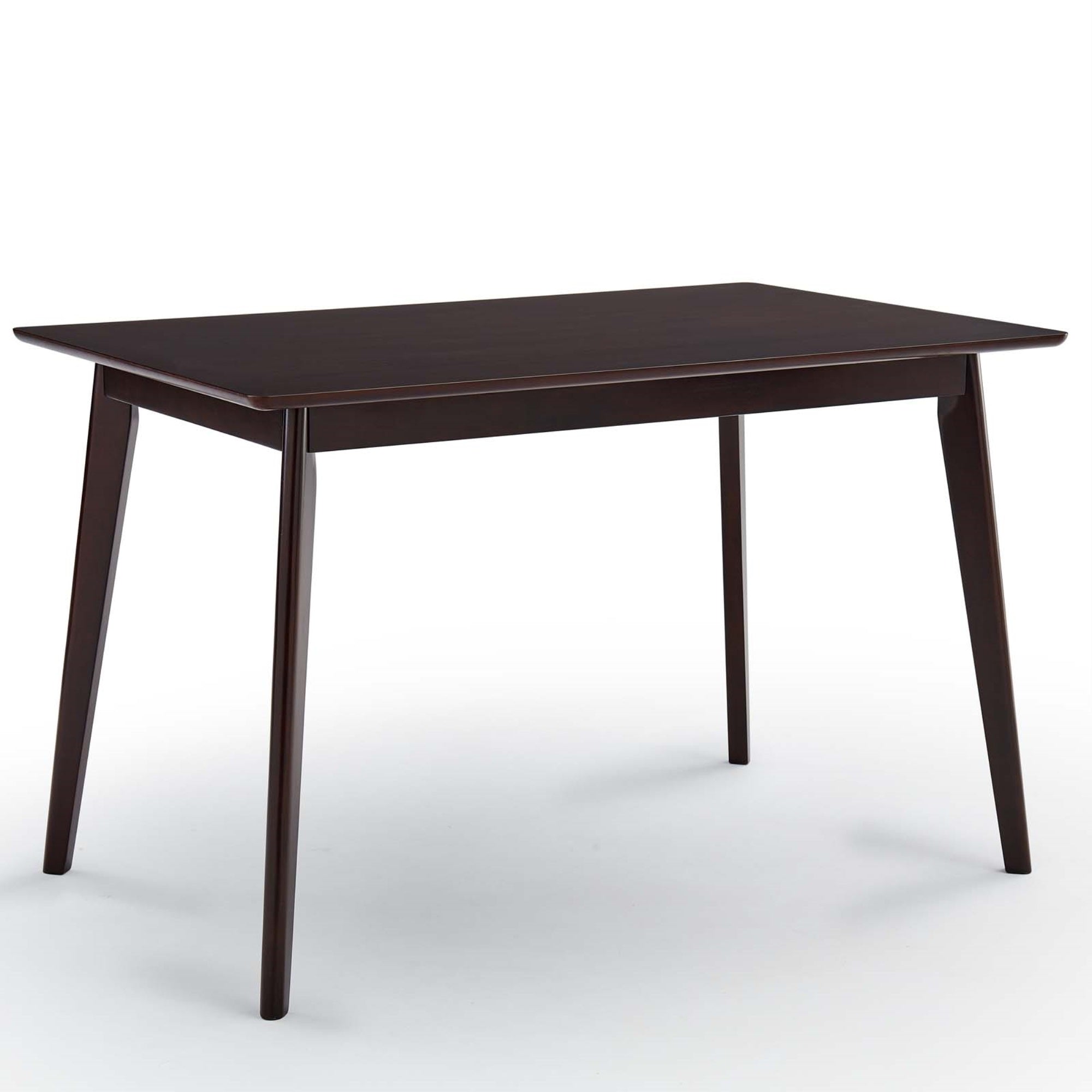 Oracle 47' Rectangle Dining Table - Mid-Century Modern Design, Durable Mdf Top, Tapered Wood Legs - Seats 6, Ideal For Dining Room & Kitchen