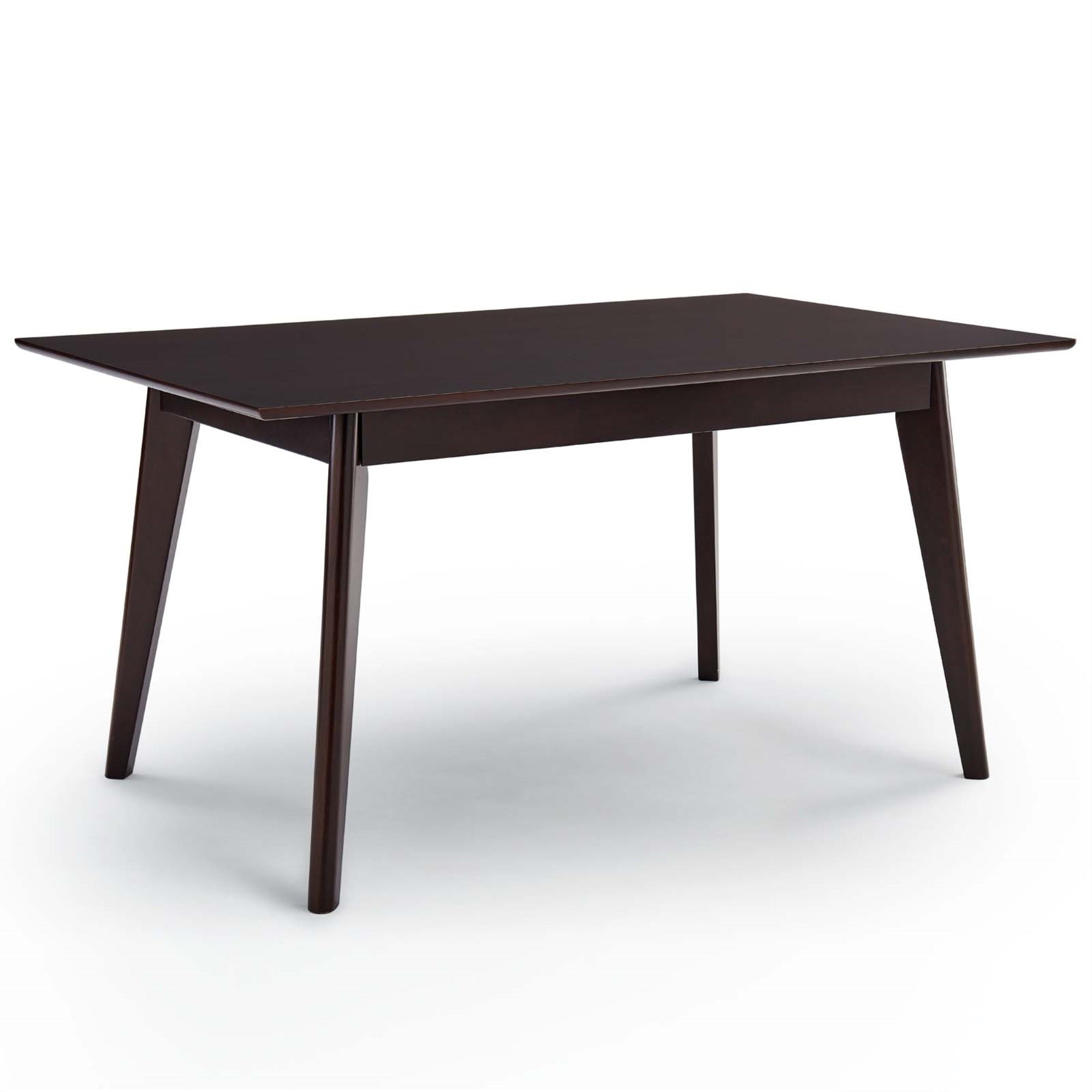 Oracle 69' Rectangle Dining Table - Mid-Century Modern Design, Durable Mdf Top, Tapered Wood Legs - Seats 6, Ideal For Formal Dining Or Cozy Kitchen - Assembly Required