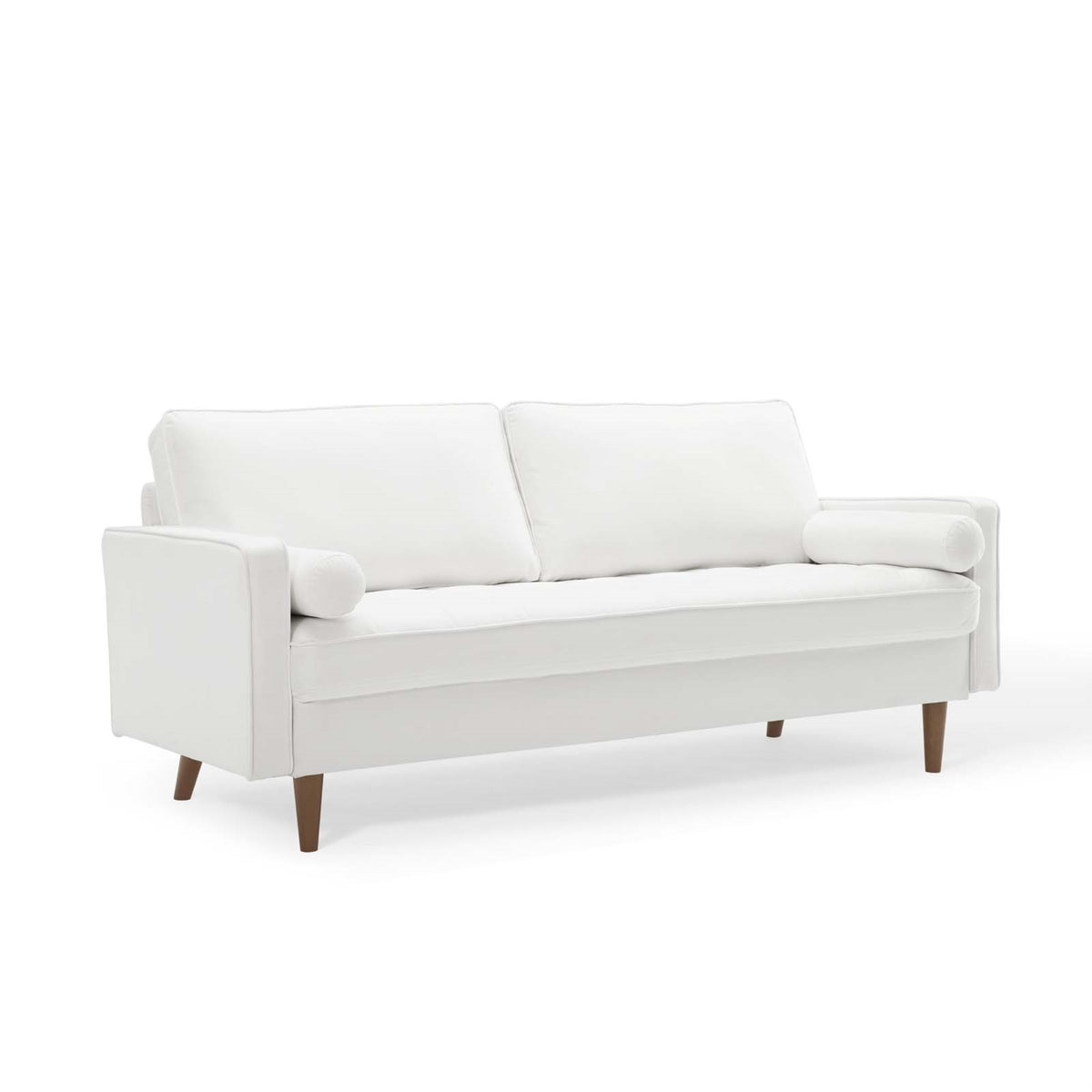 Valour Performance Velvet Sofa White