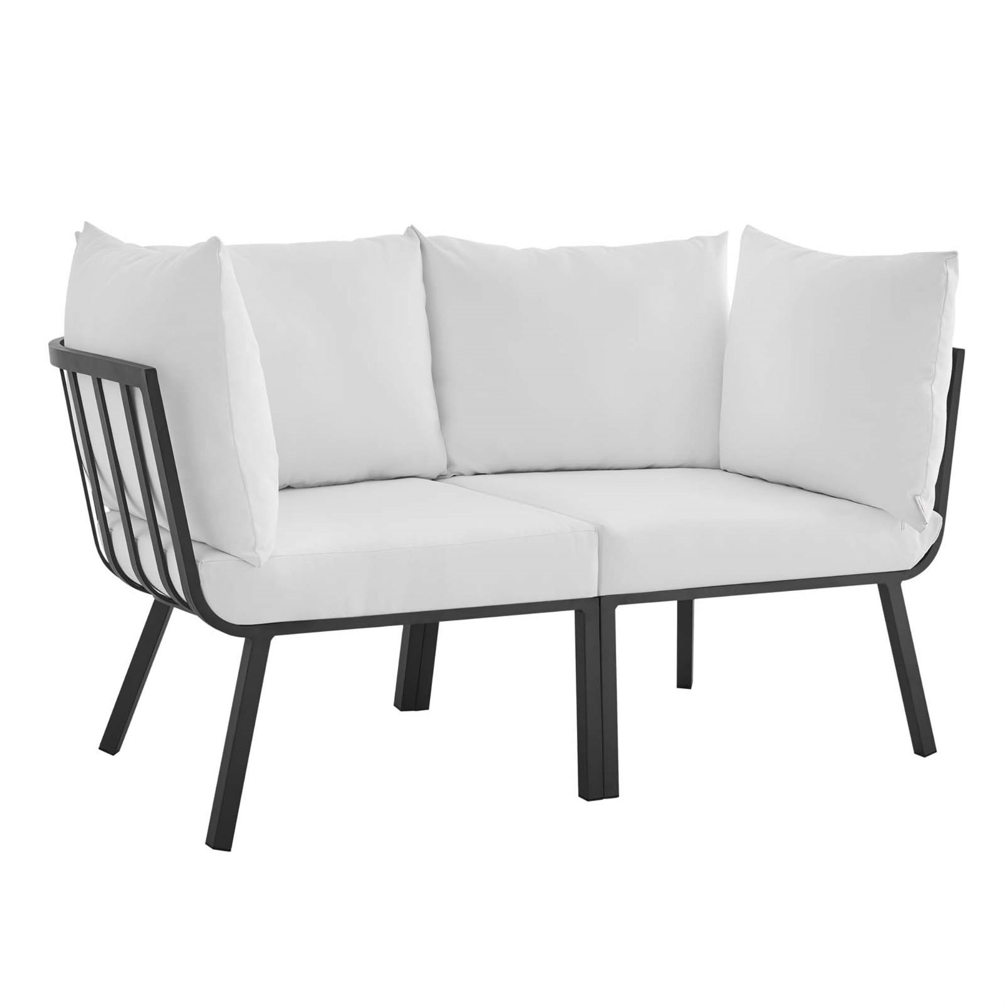 Riverside Outdoor Patio Aluminum Loveseat - Coastal Style, Uv-Resistant Cushions, Sturdy Frame - Enhance Your Outdoor Ambiance