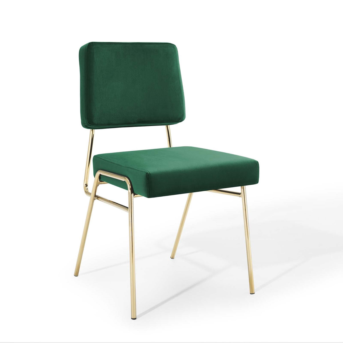 Craft Performance Velvet Dining Side Chair Gold Green