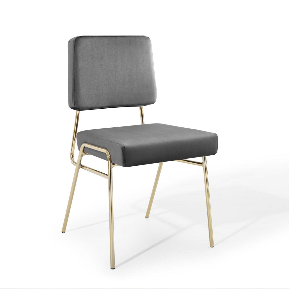 Craft Performance Velvet Dining Side Chair Gold Gray