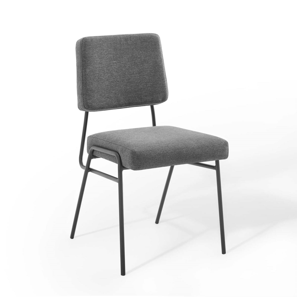 Craft Upholstered Fabric Dining Side Chair Black Charcoal