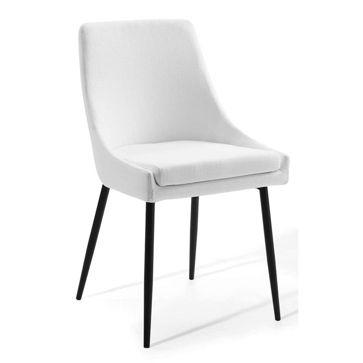 Casafoyer Viscount Upholstered Fabric Dining Chairs - Set Of 2, Black White