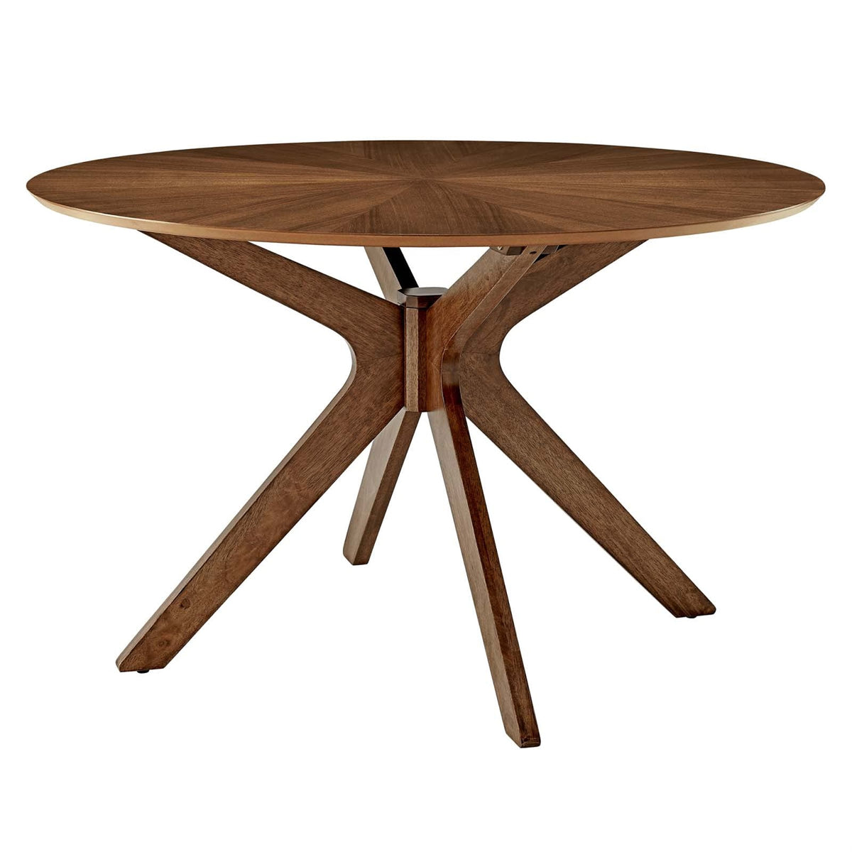 Yardlio Circle Crossroads 47' Round Pedestal Wood Dining Table - Elegant & Durable